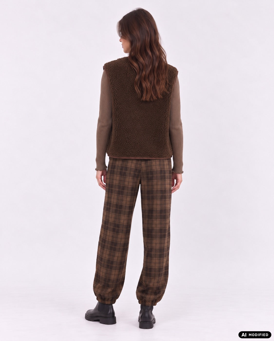 Schlupfhose mit Karo-Muster