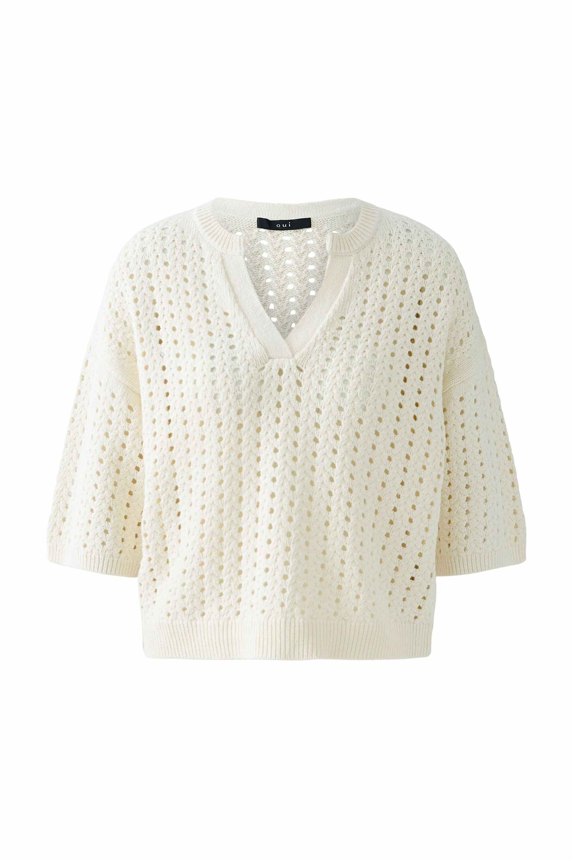 Oui Strickpullover Champagne