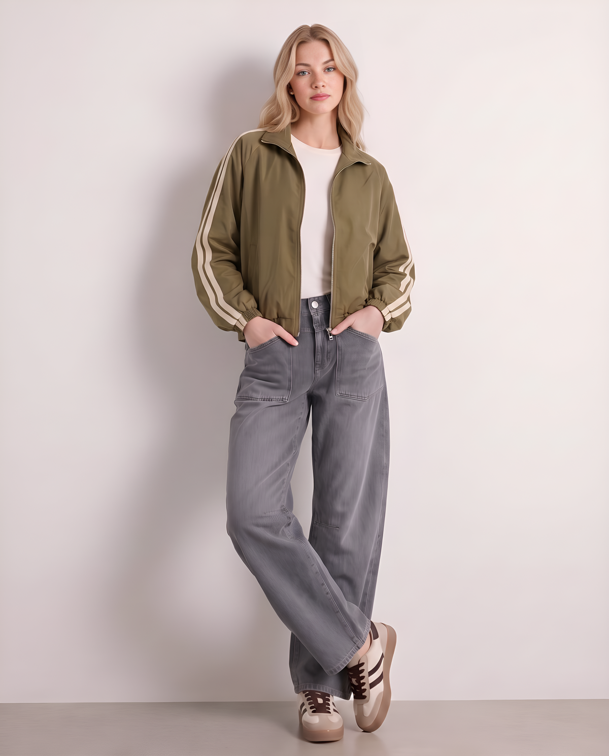 Blouson mit Streifen