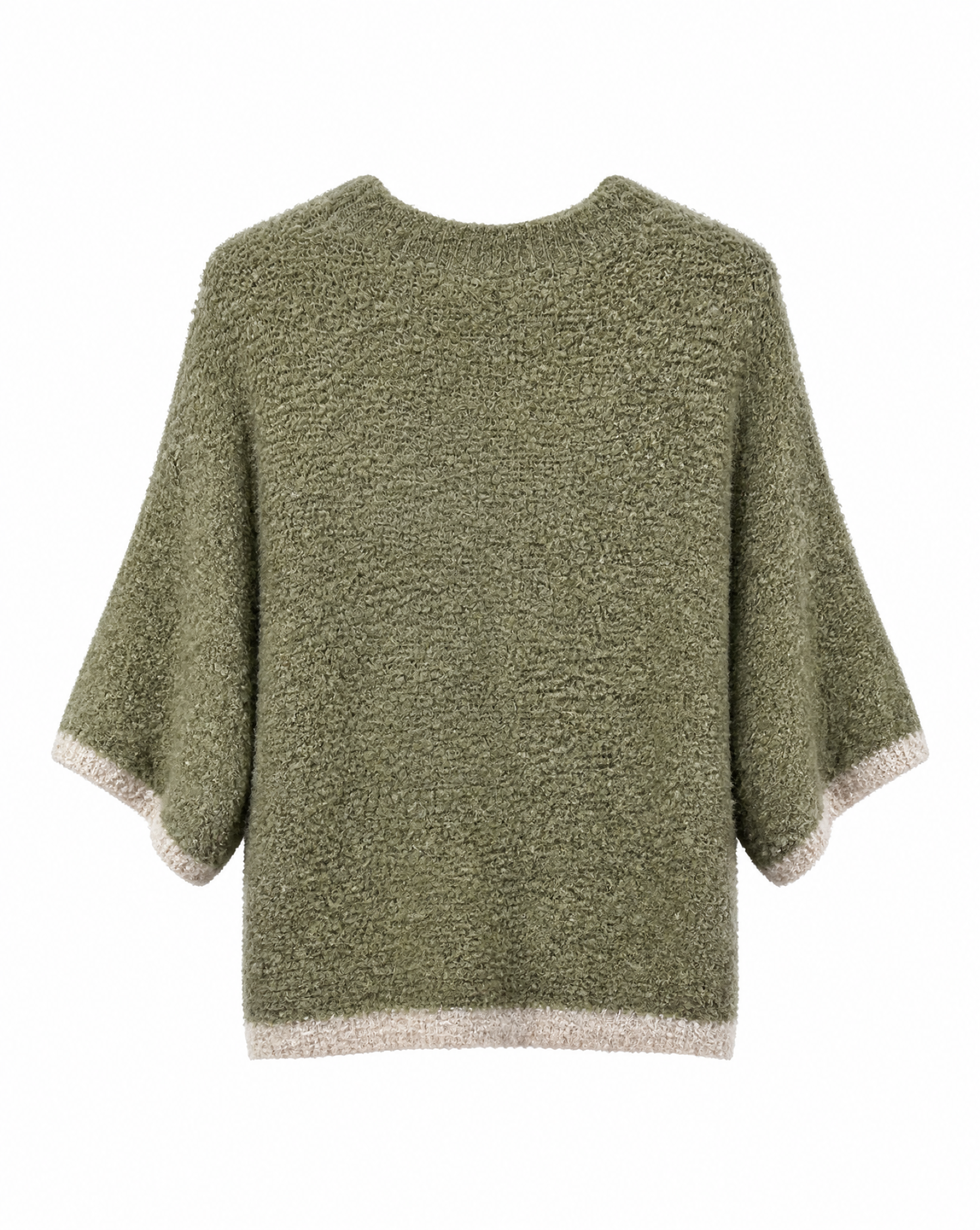 Strickpullover mit Kontrastblenden