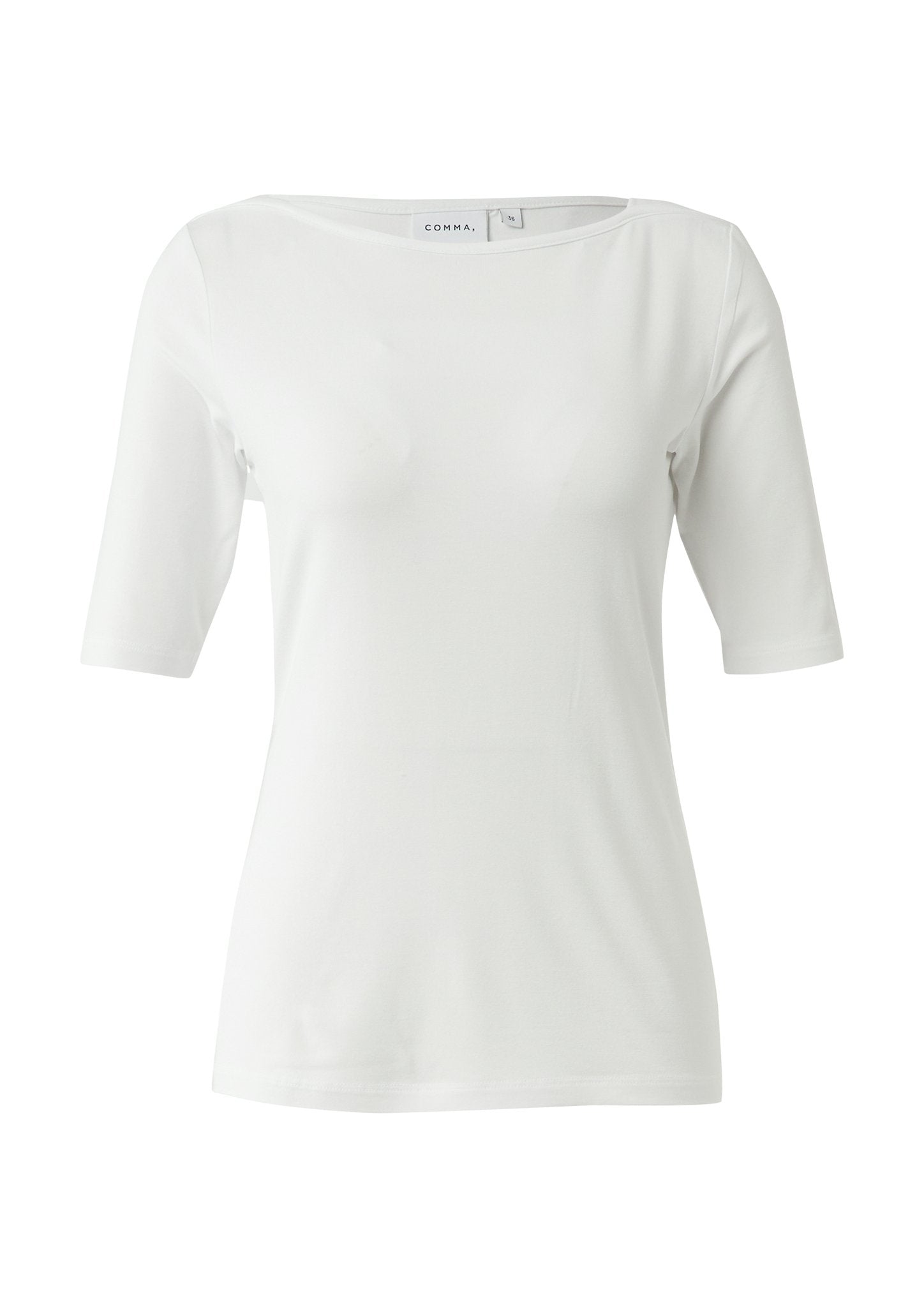 T-Shirt mit U-Boot Ausschnitt