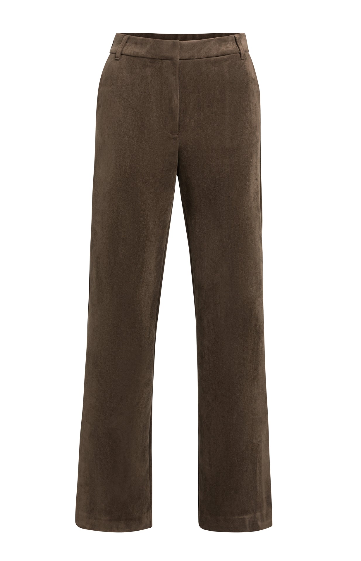 Hose aus Velourslederimitat