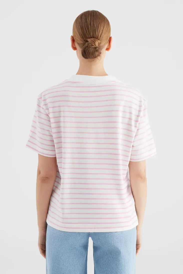 Cup of Joe T-Shirts Striped Pink