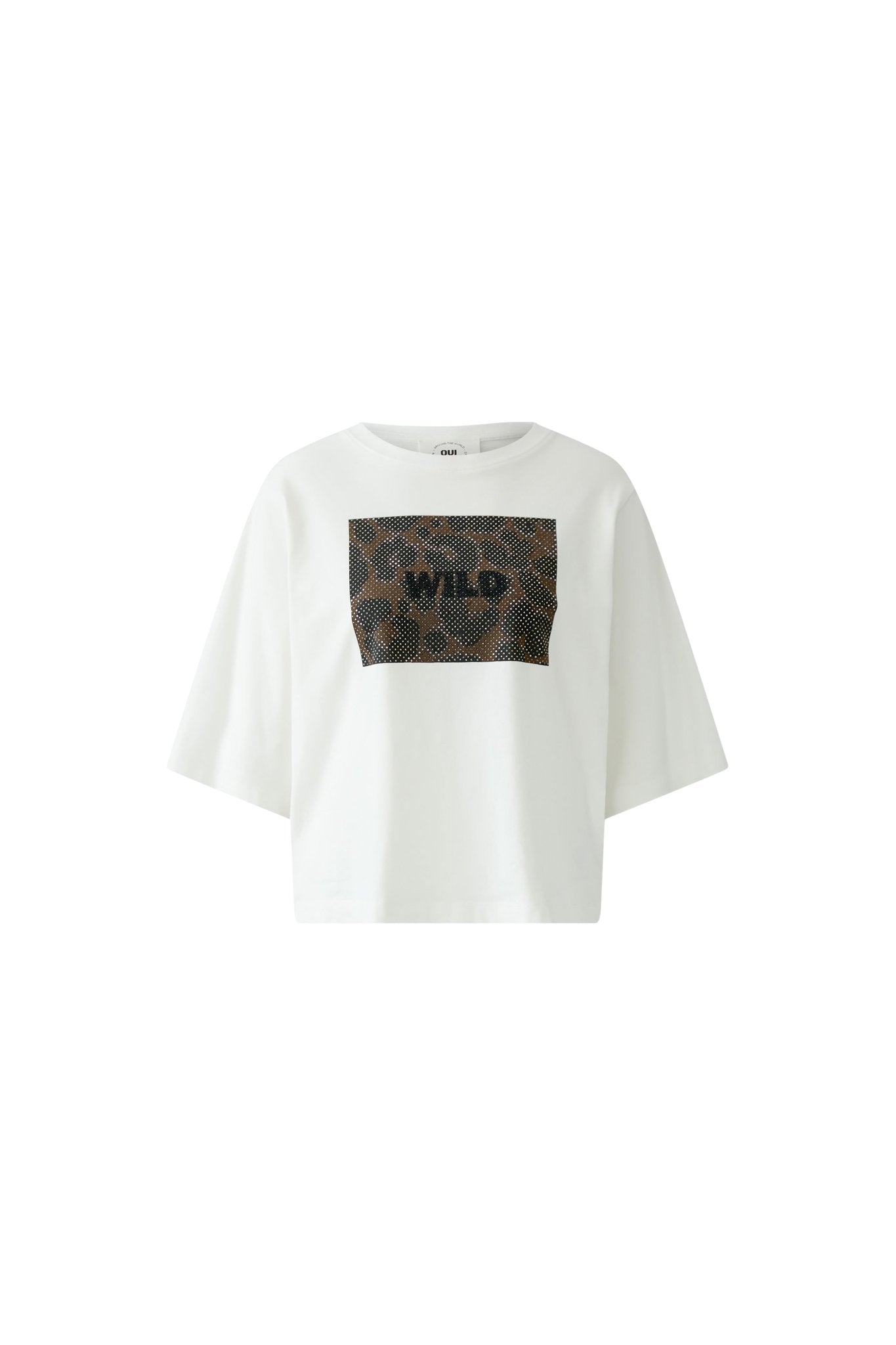 T-Shirt mit plaziertem Motiv