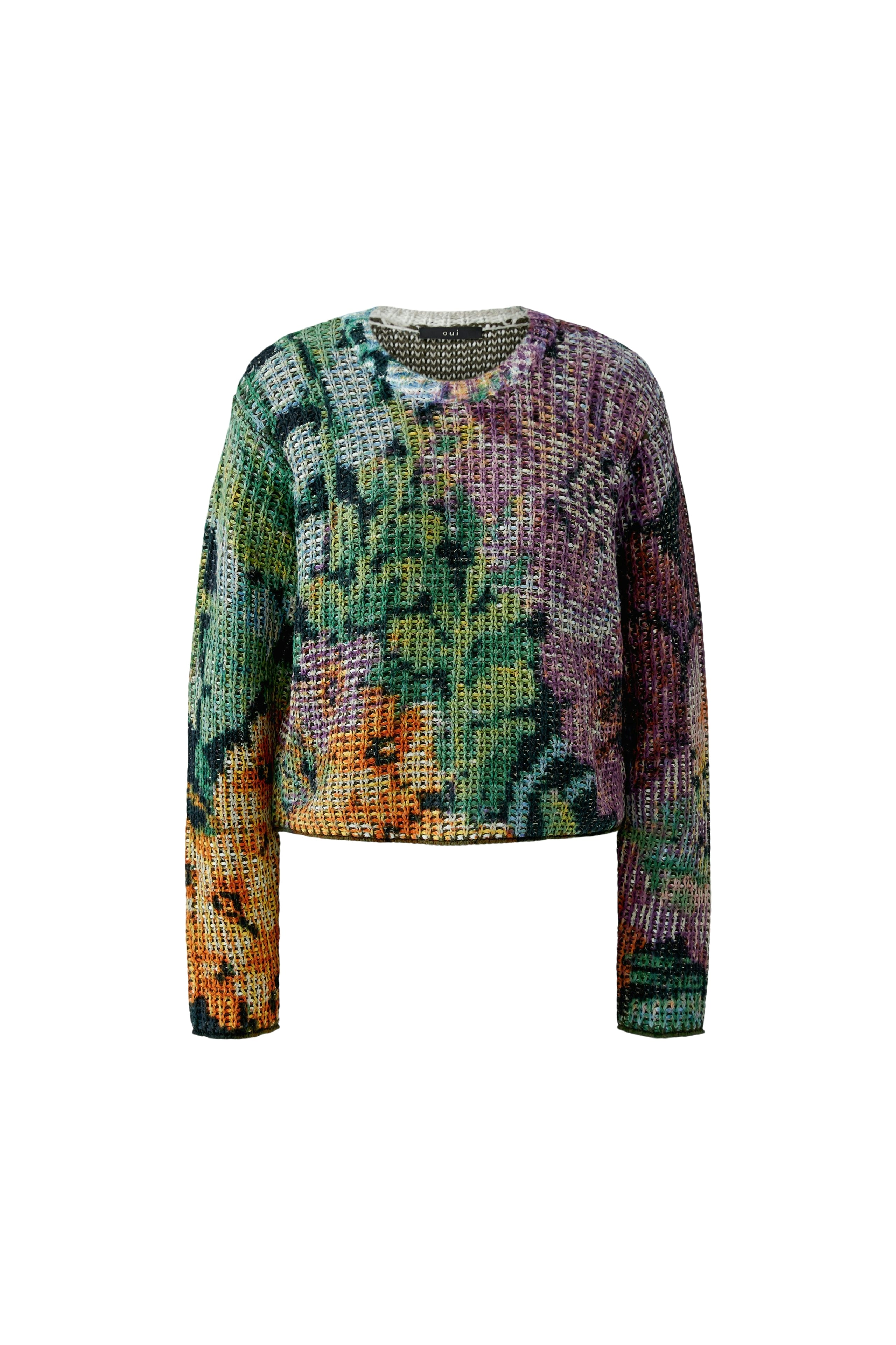 Strickpullover mit Gobelin Motiv