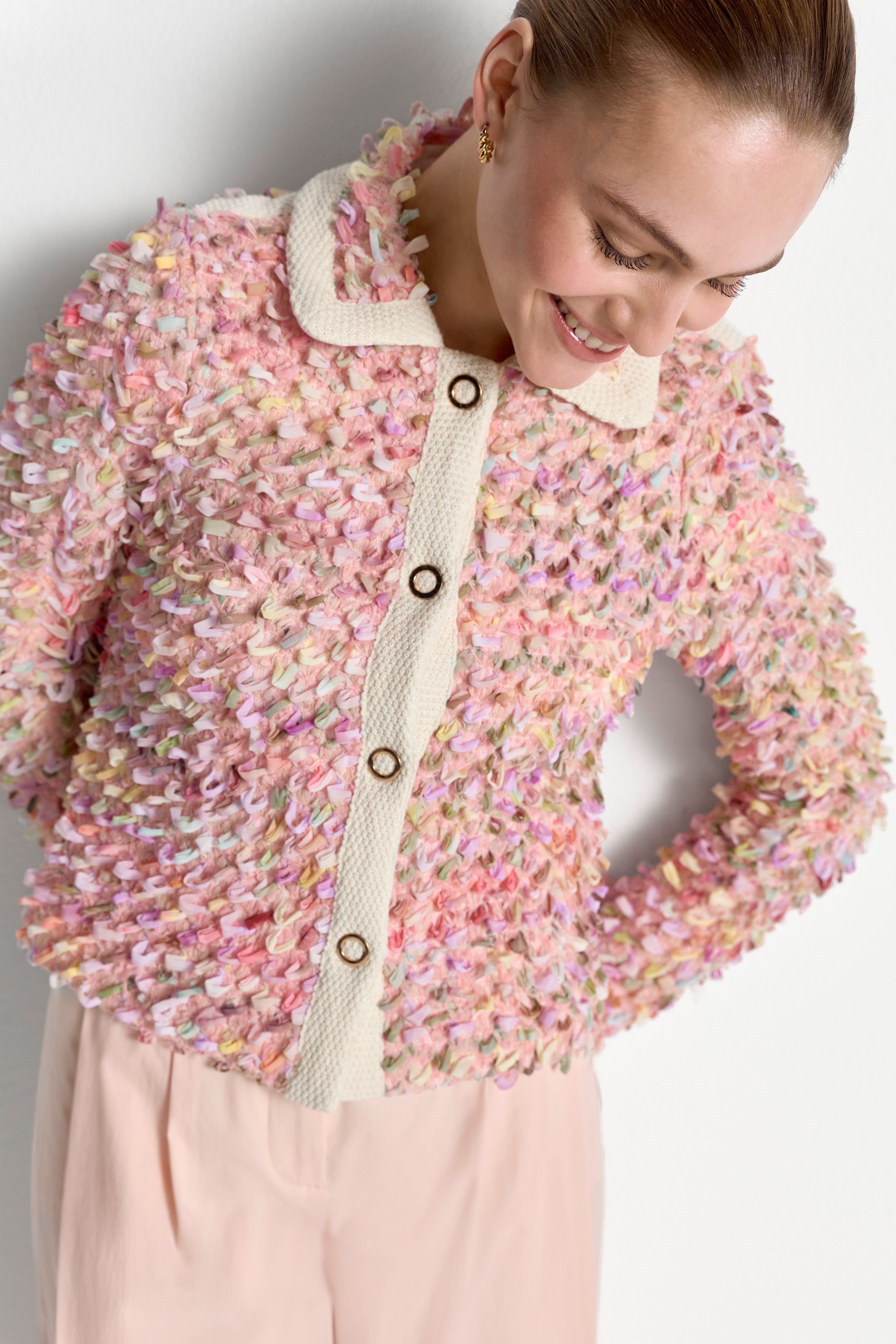 Blazer mit bunten Fransendetails