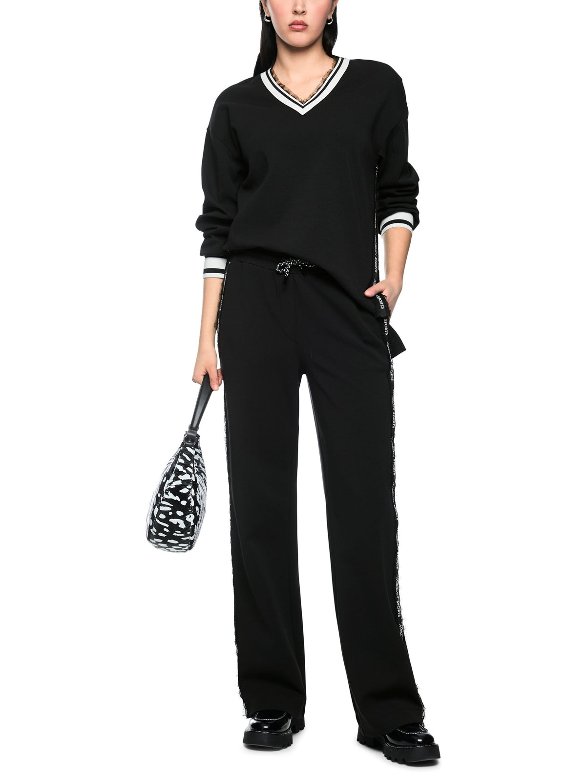 Sweatshirt mit Spitzendetails
