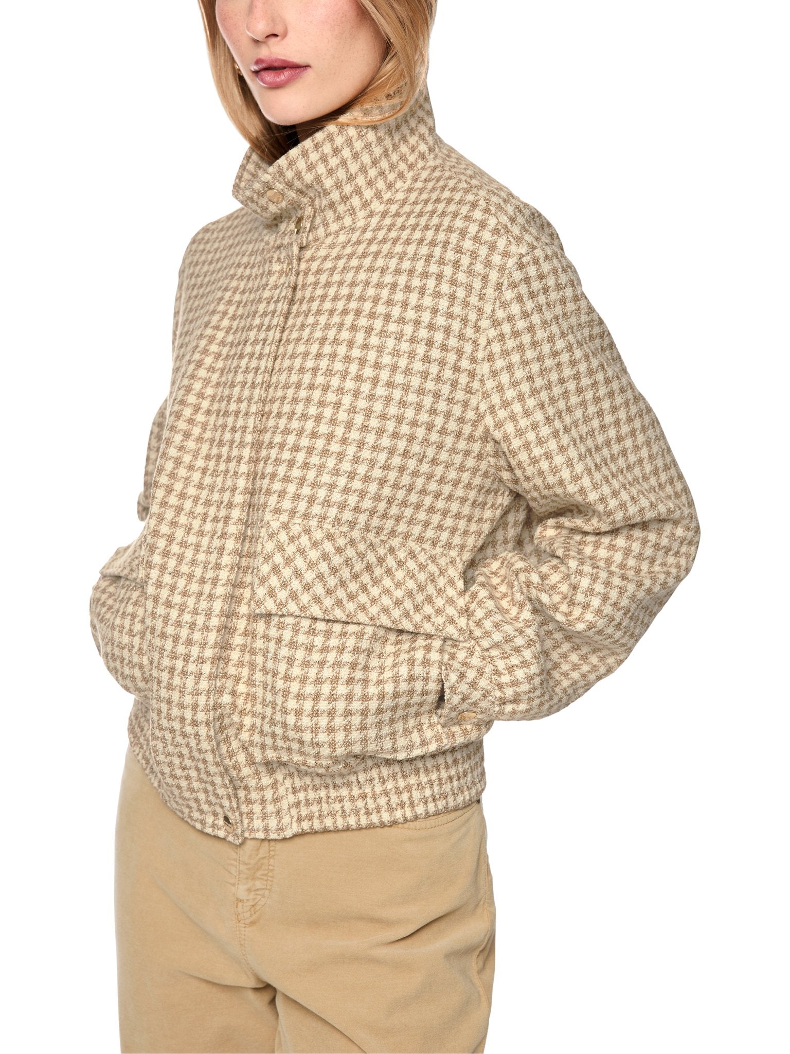 Blousonjacke mit Hahnentritt
