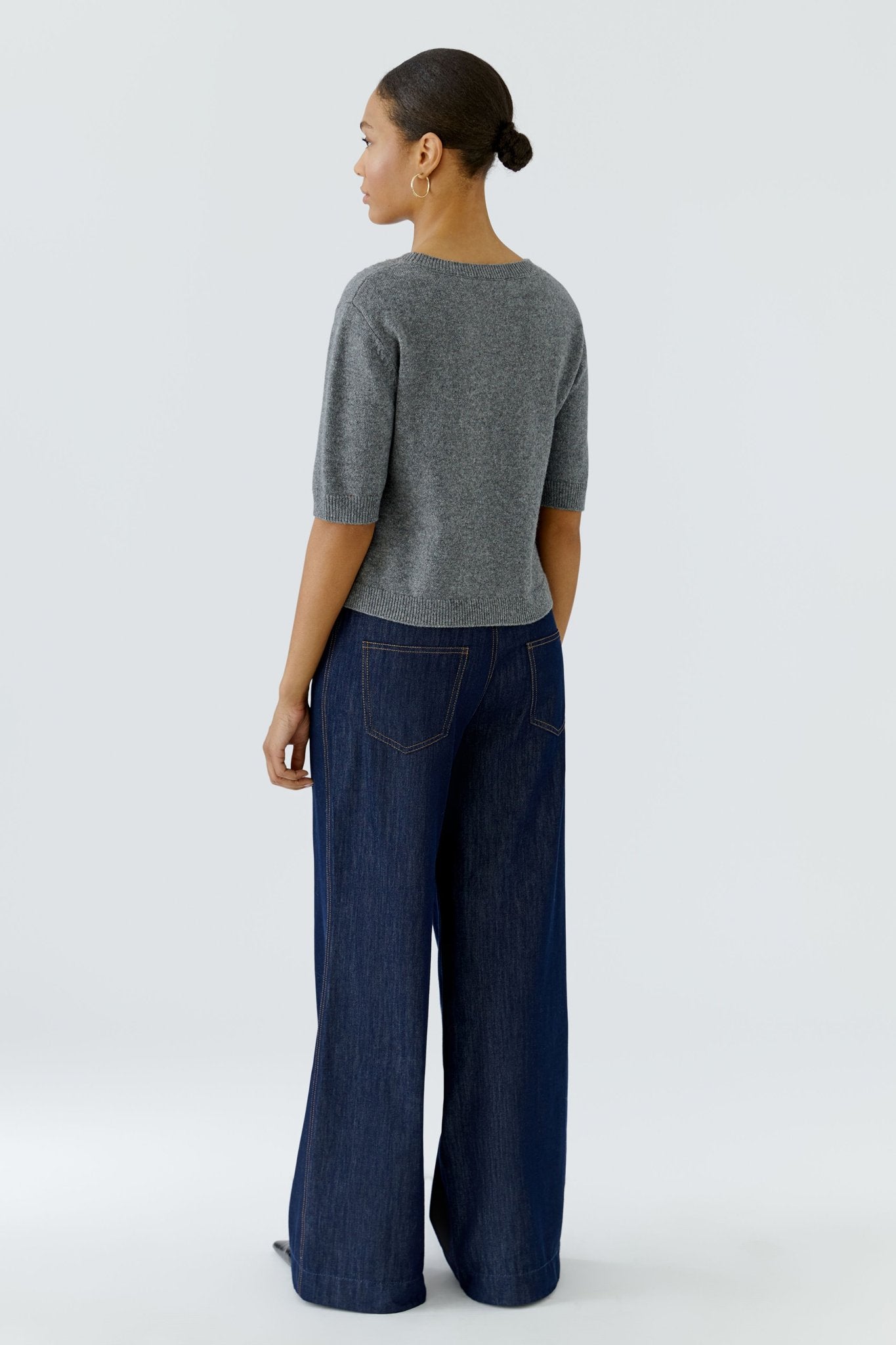 Oui Strickpullover Grey