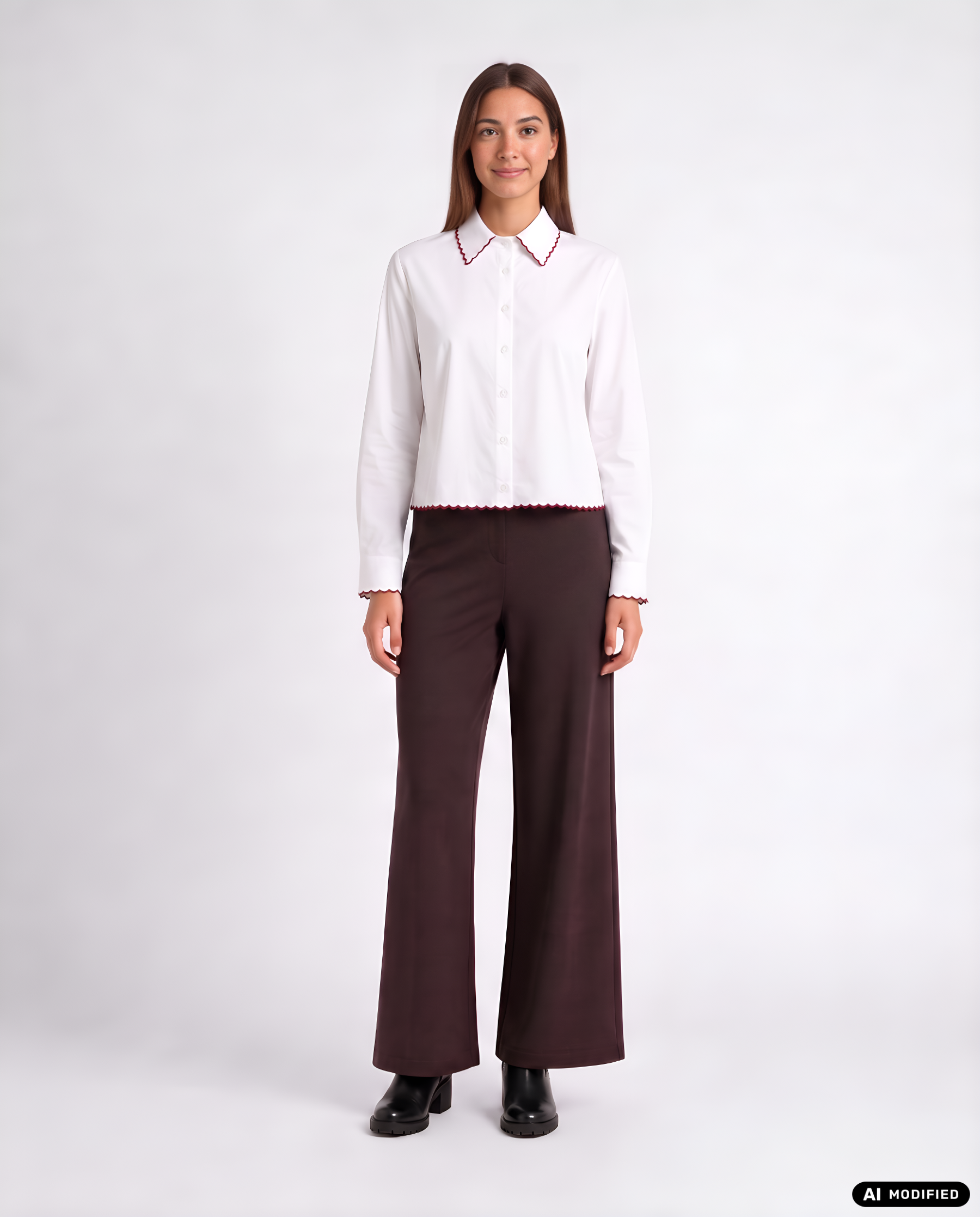 Bluse mit Ziernähten