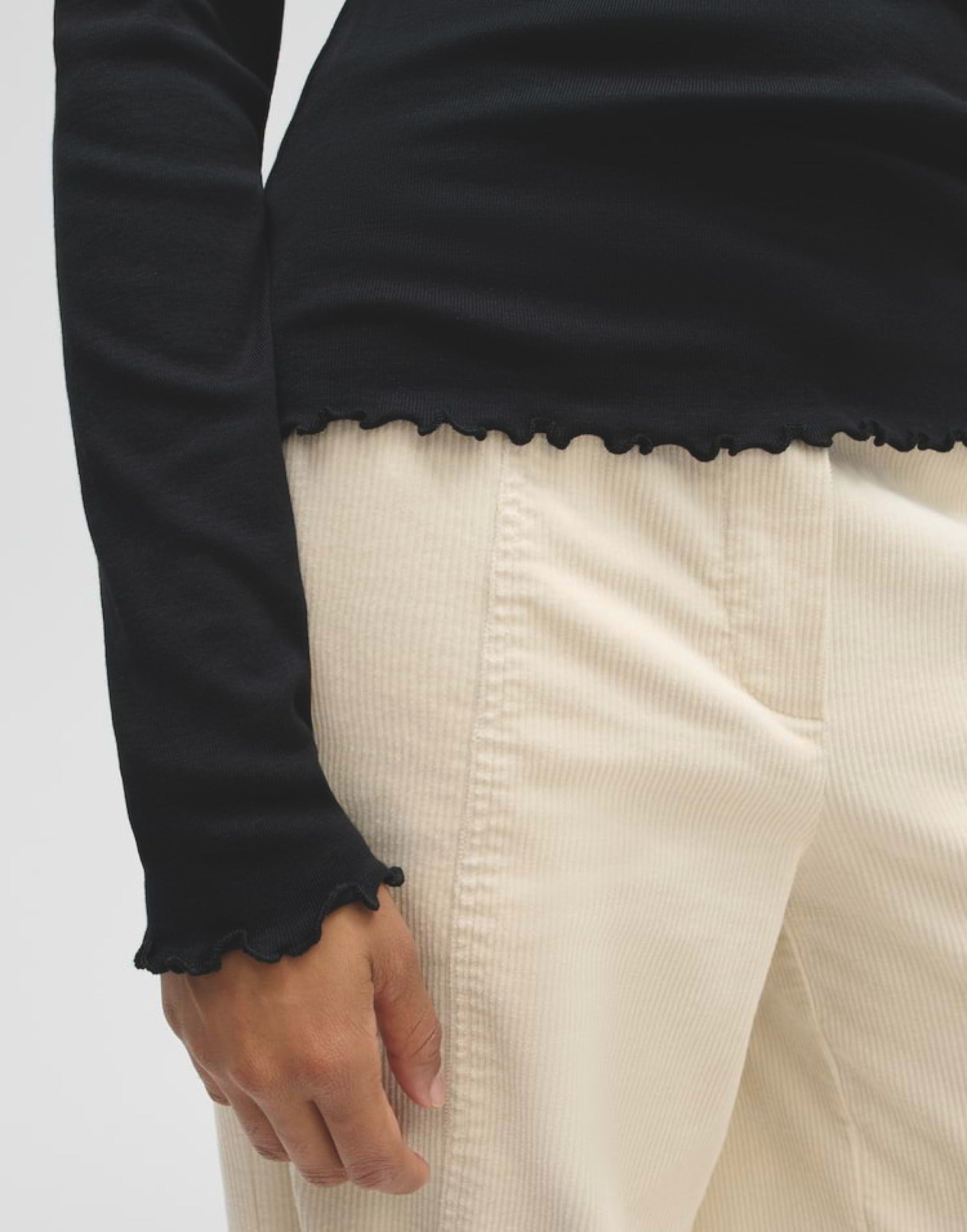 SONINCHEN Slim Rippshirt aus weichem Jersey