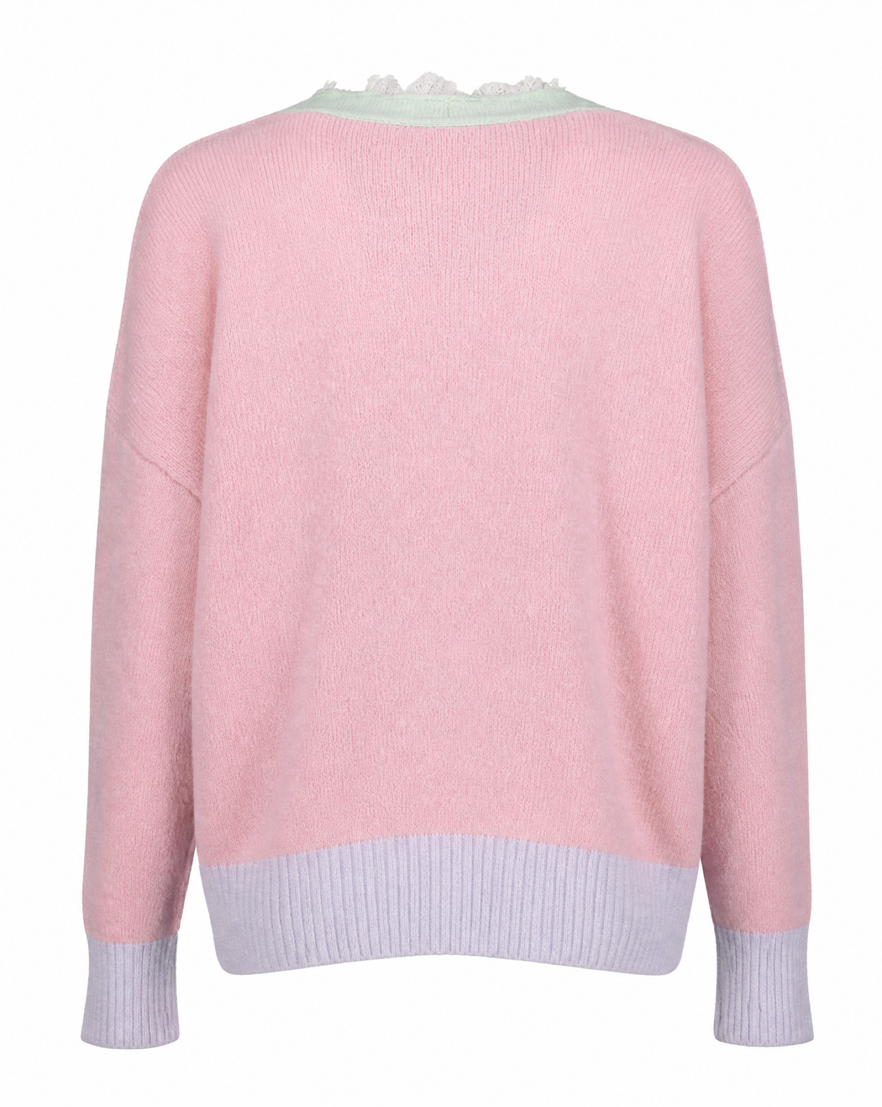 Goose Flash Strickjacken Rosa/Mintgrün/Flieder