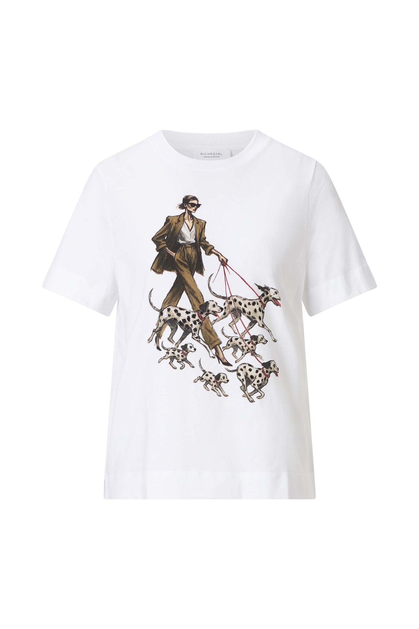 Baumwoll-T-Shirt mit Modeillustration