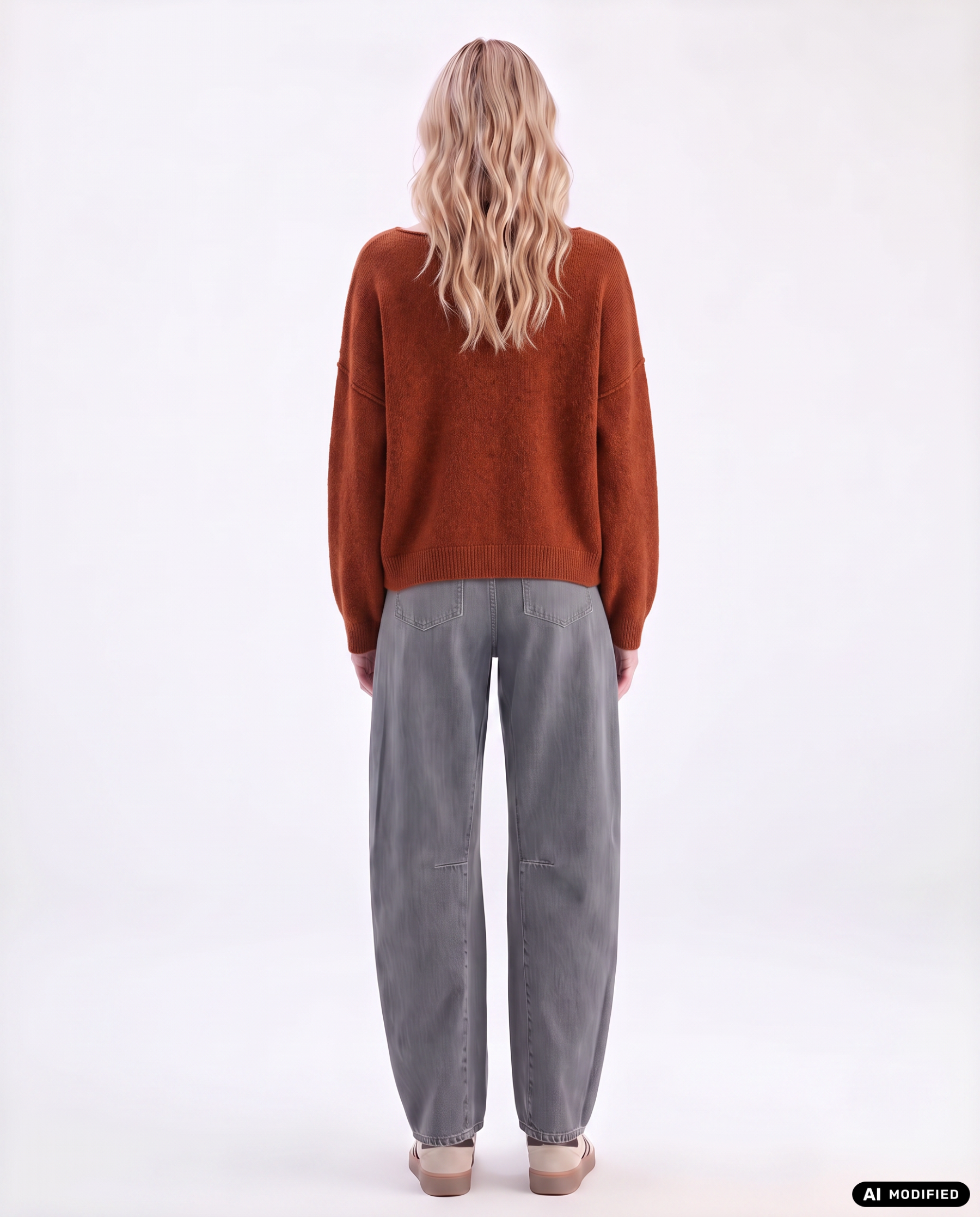 Strickpullover mit Rollkanten