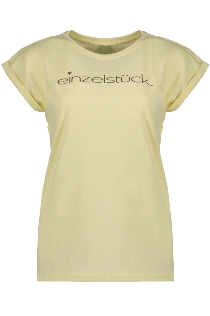be famous T-Shirts Soft Yellow - Kakao Glitterflake