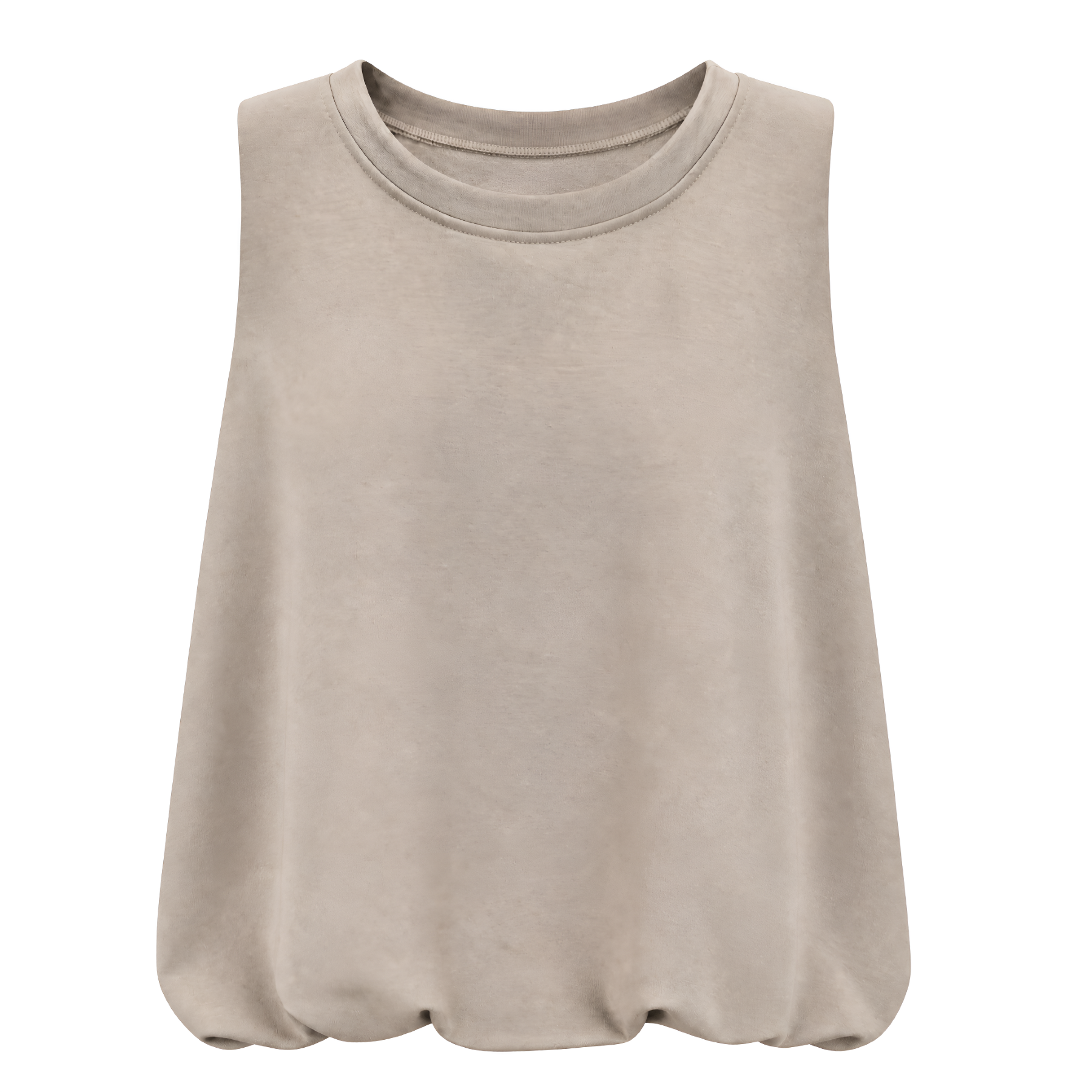 Ärmelloses Sweatshirt mit Ballonsaum