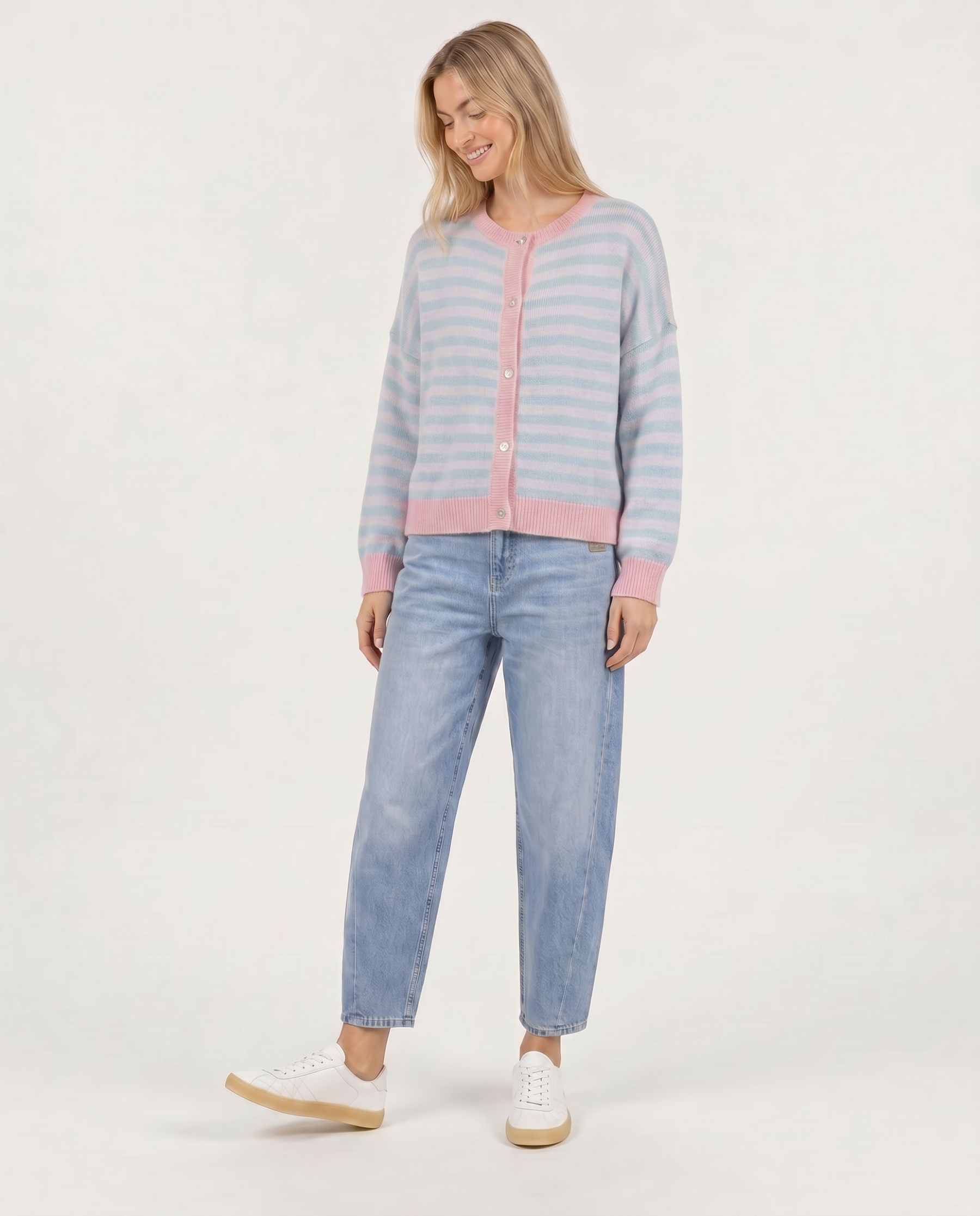 Goose Flash Strickjacken Flieder/Blau/Pink
