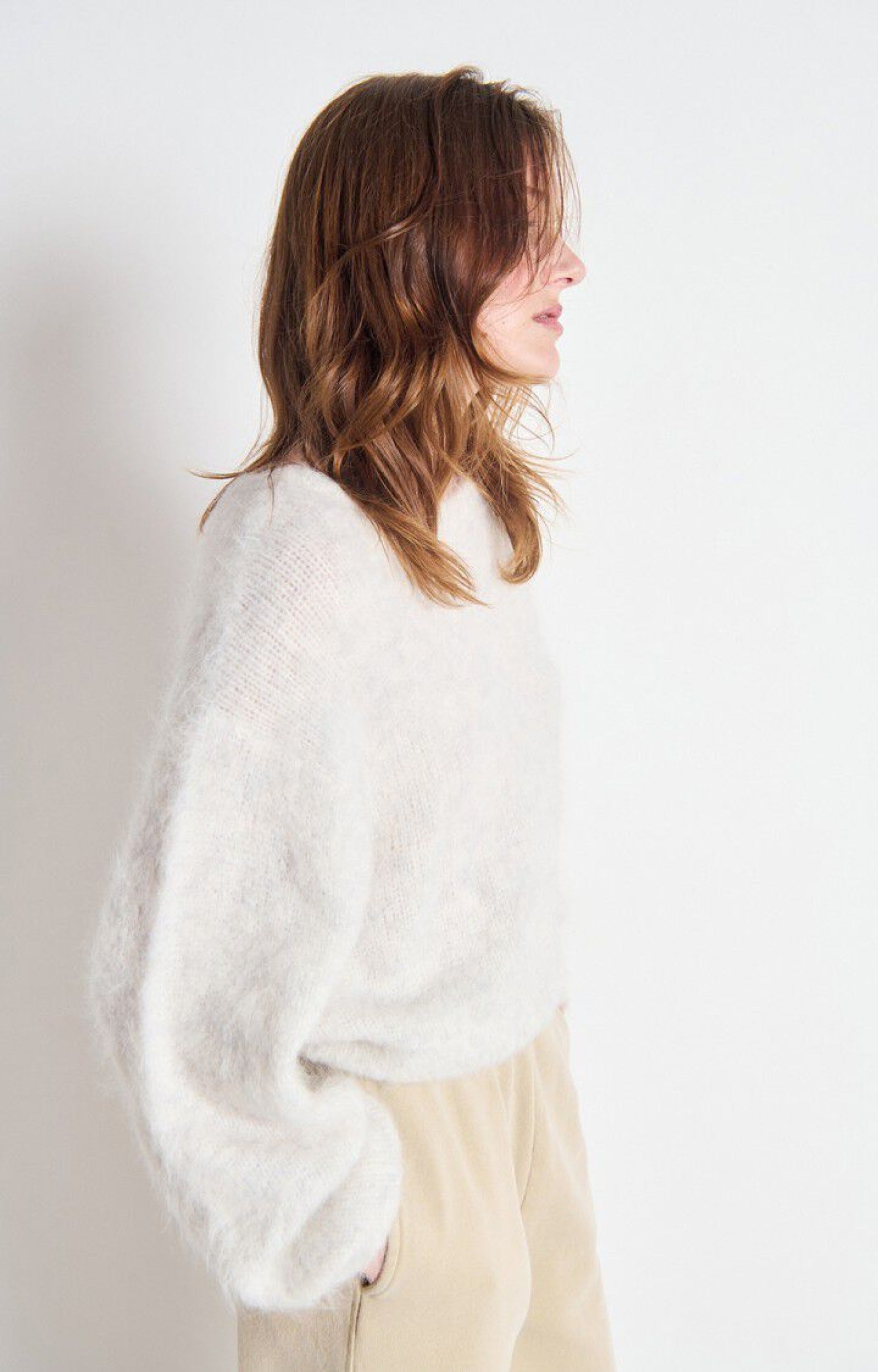 American vintage knitted sweater Polaire Chine
