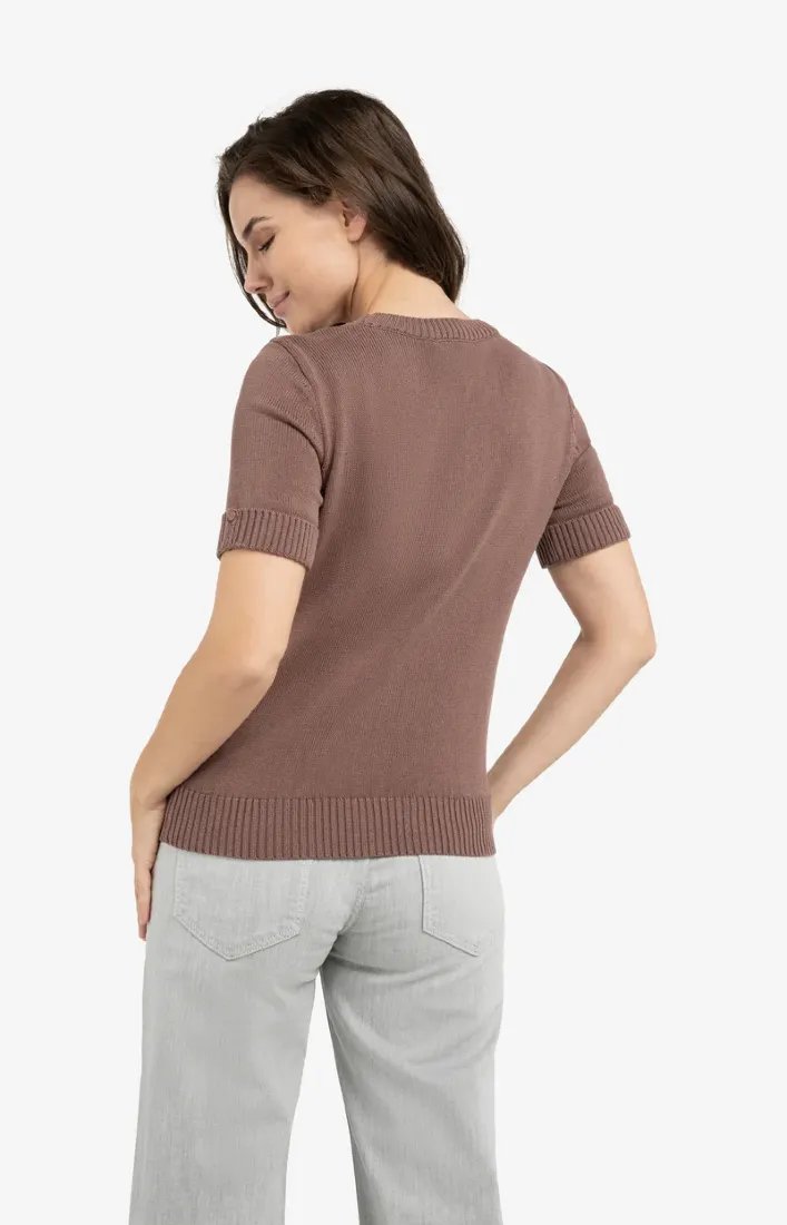 Yaya Strickpullover Deep Taupe Brown