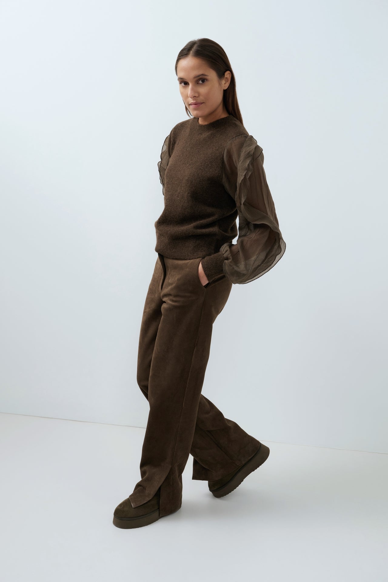 Pullover mit Rüschenärmeln