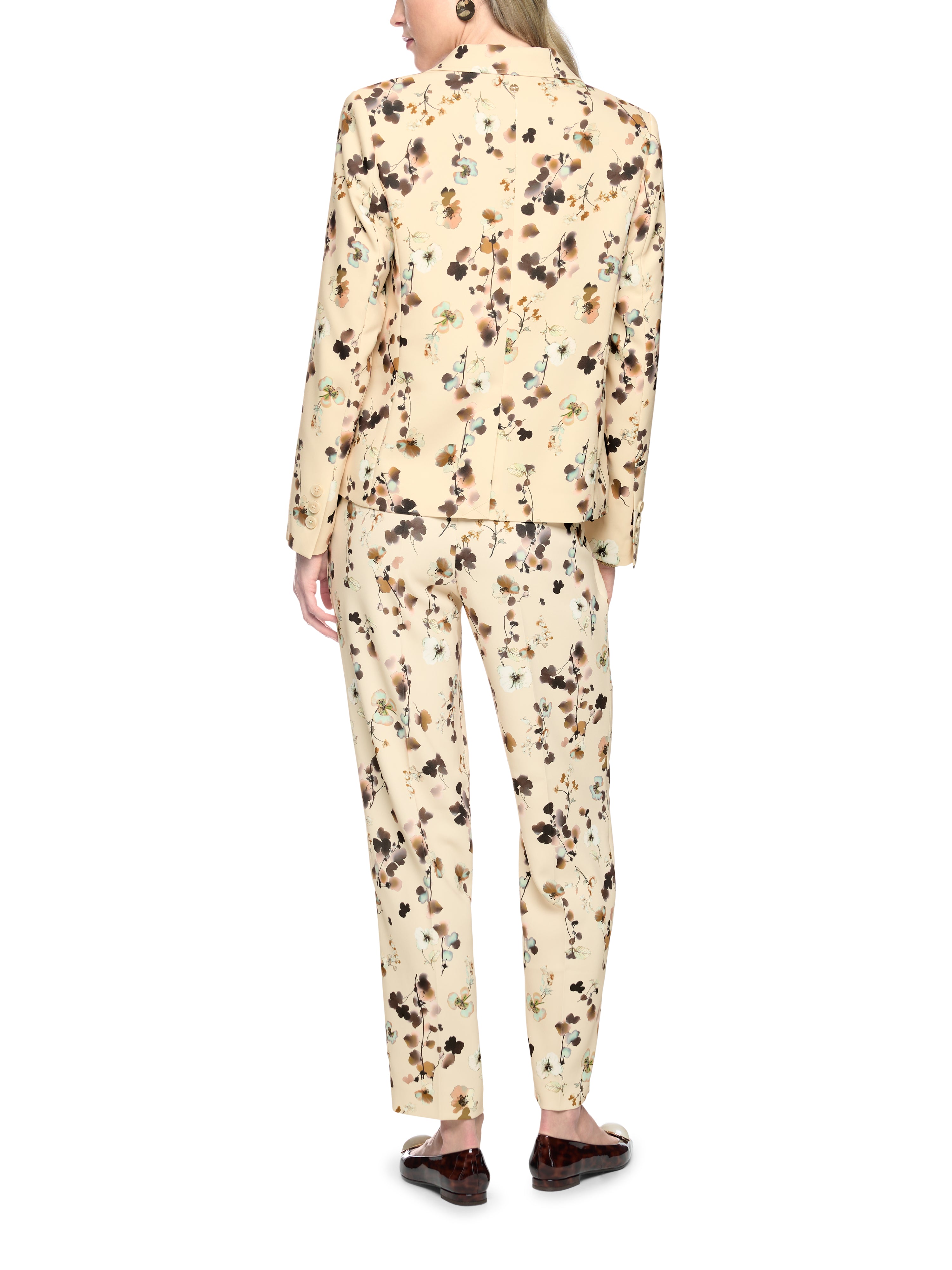 Taillierter Flower-Print-Blazer