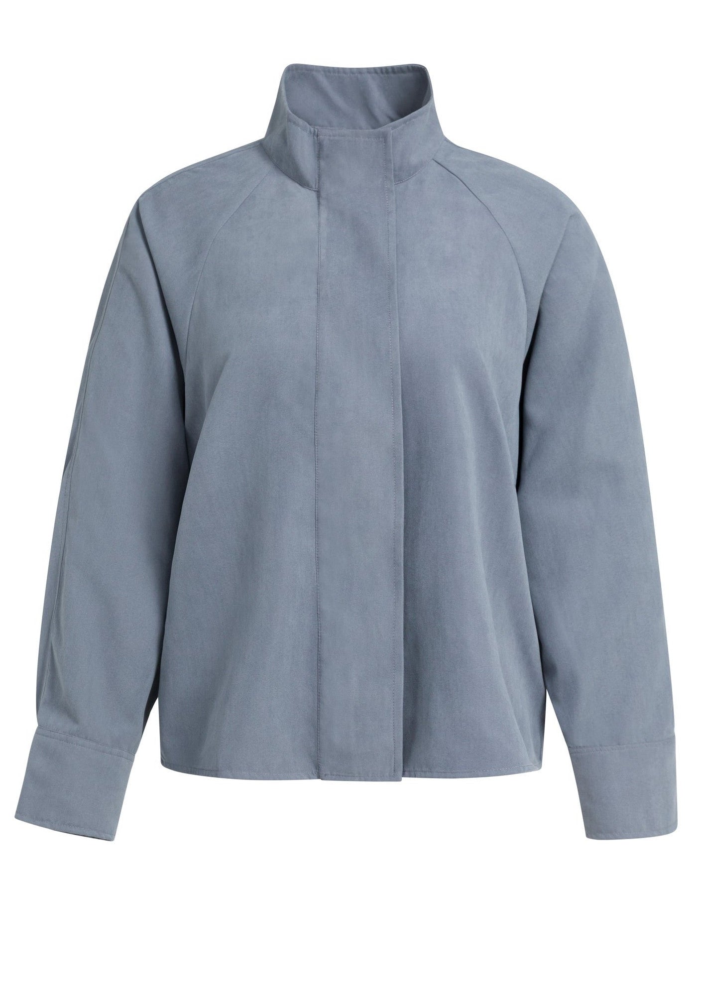 Bluse mit hohem Kragen