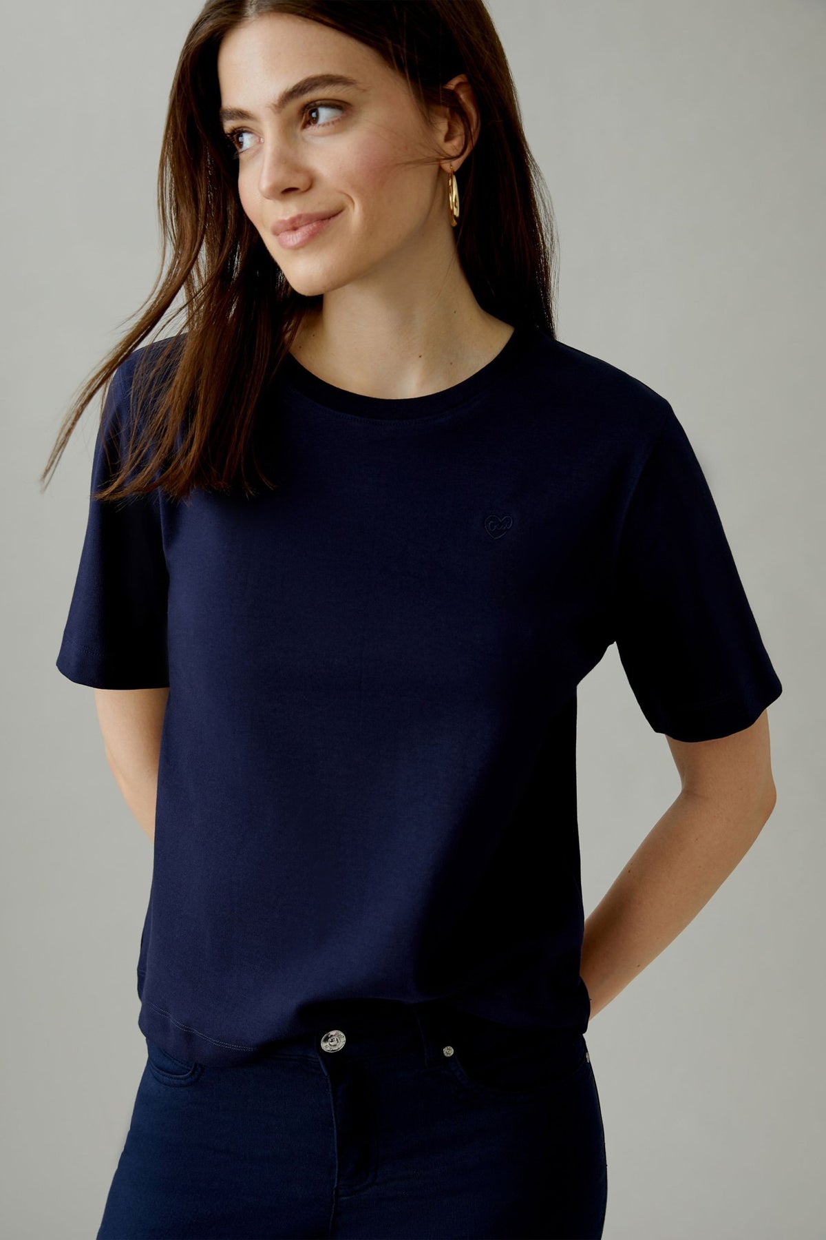 Oui T-Shirts Darkblue