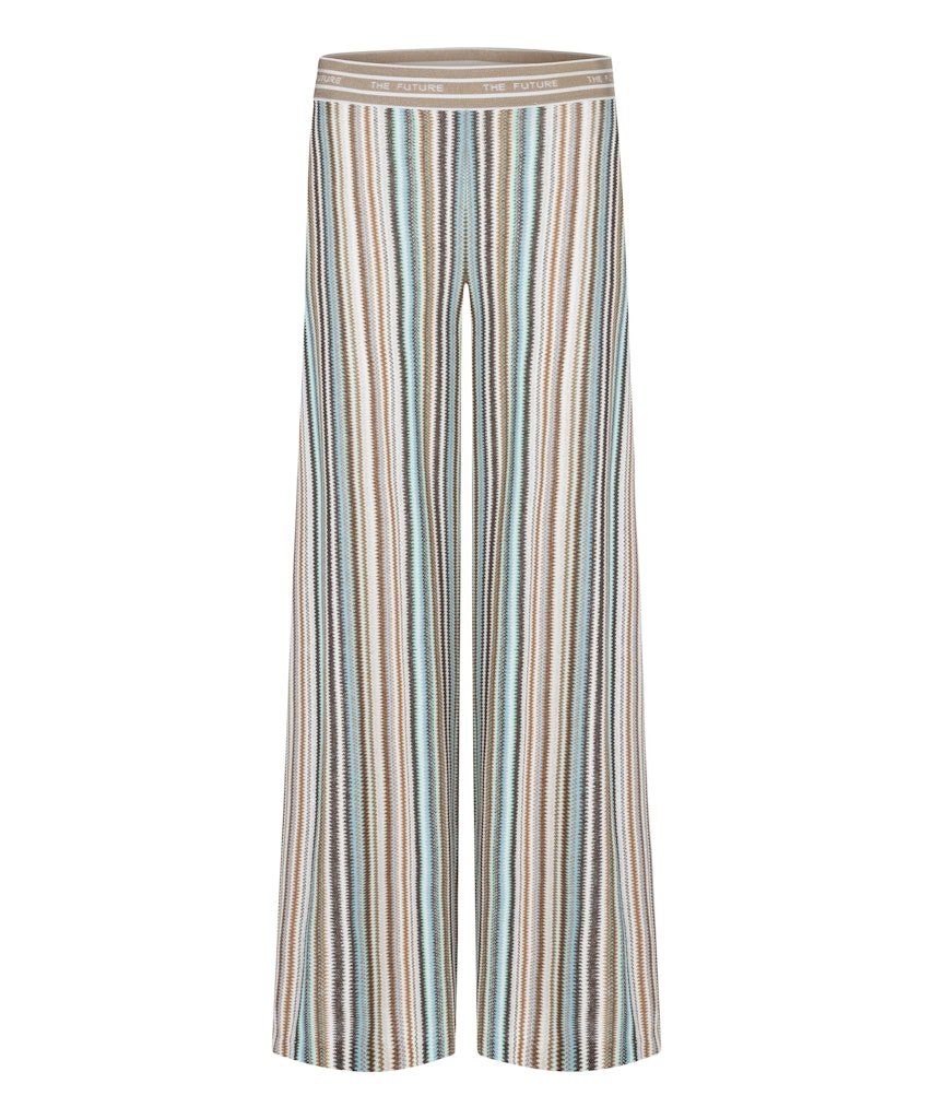 Cambio Pants Fancy Aqua/Coffe/Cream