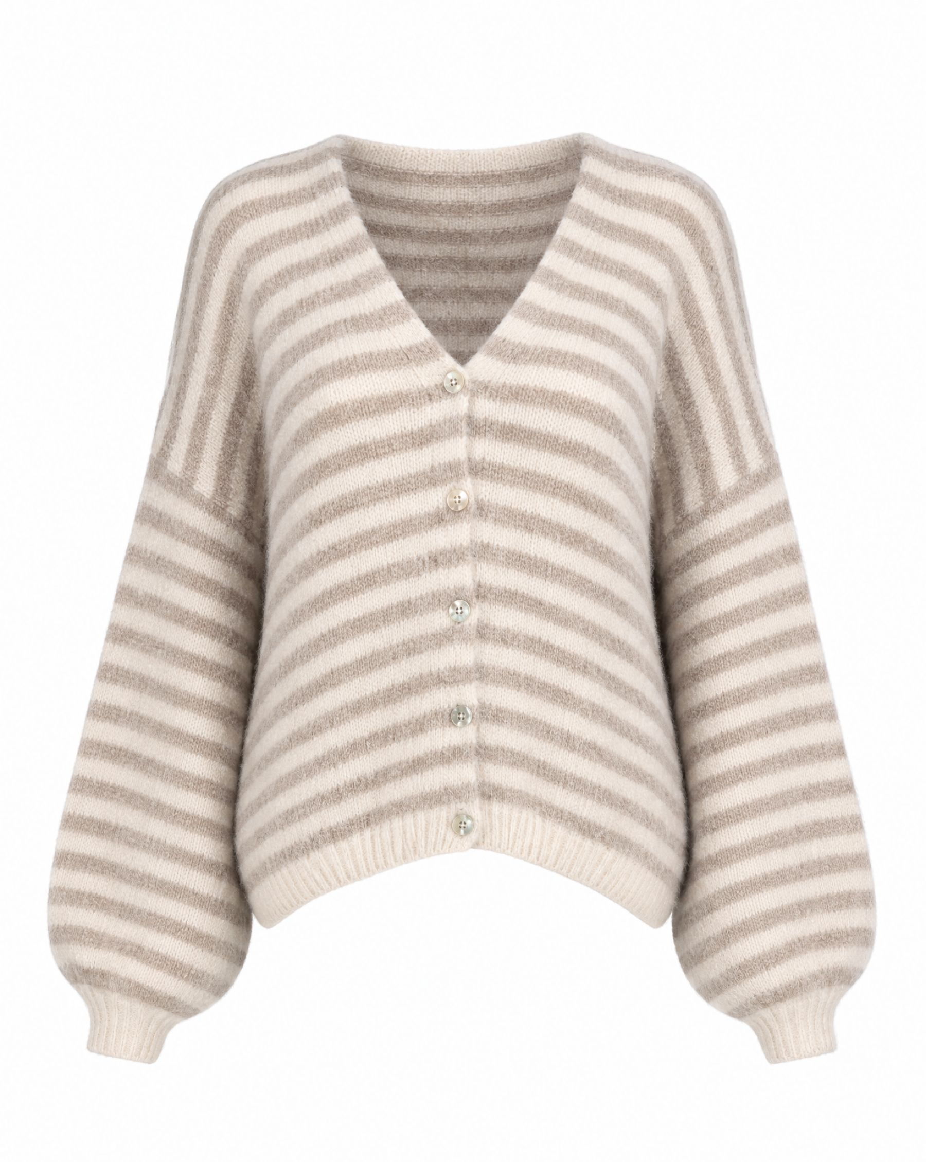 Strickjacke mit Streifen