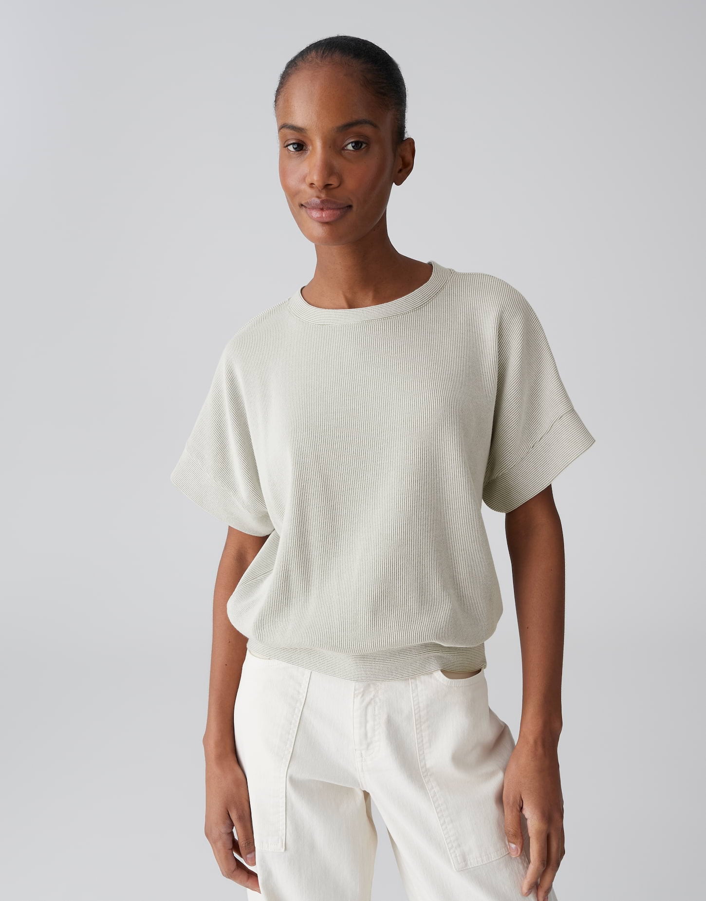 Opus T-Shirts Pale Olive