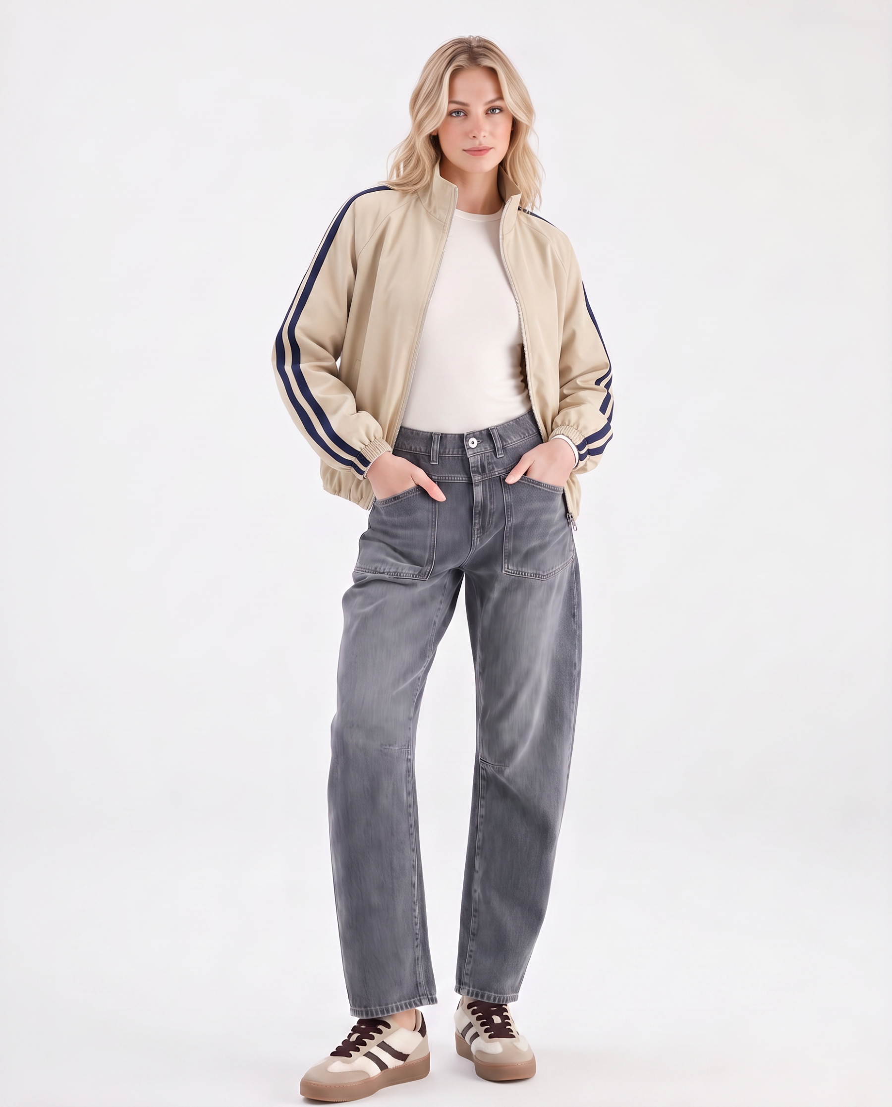 Blouson mit Streifen