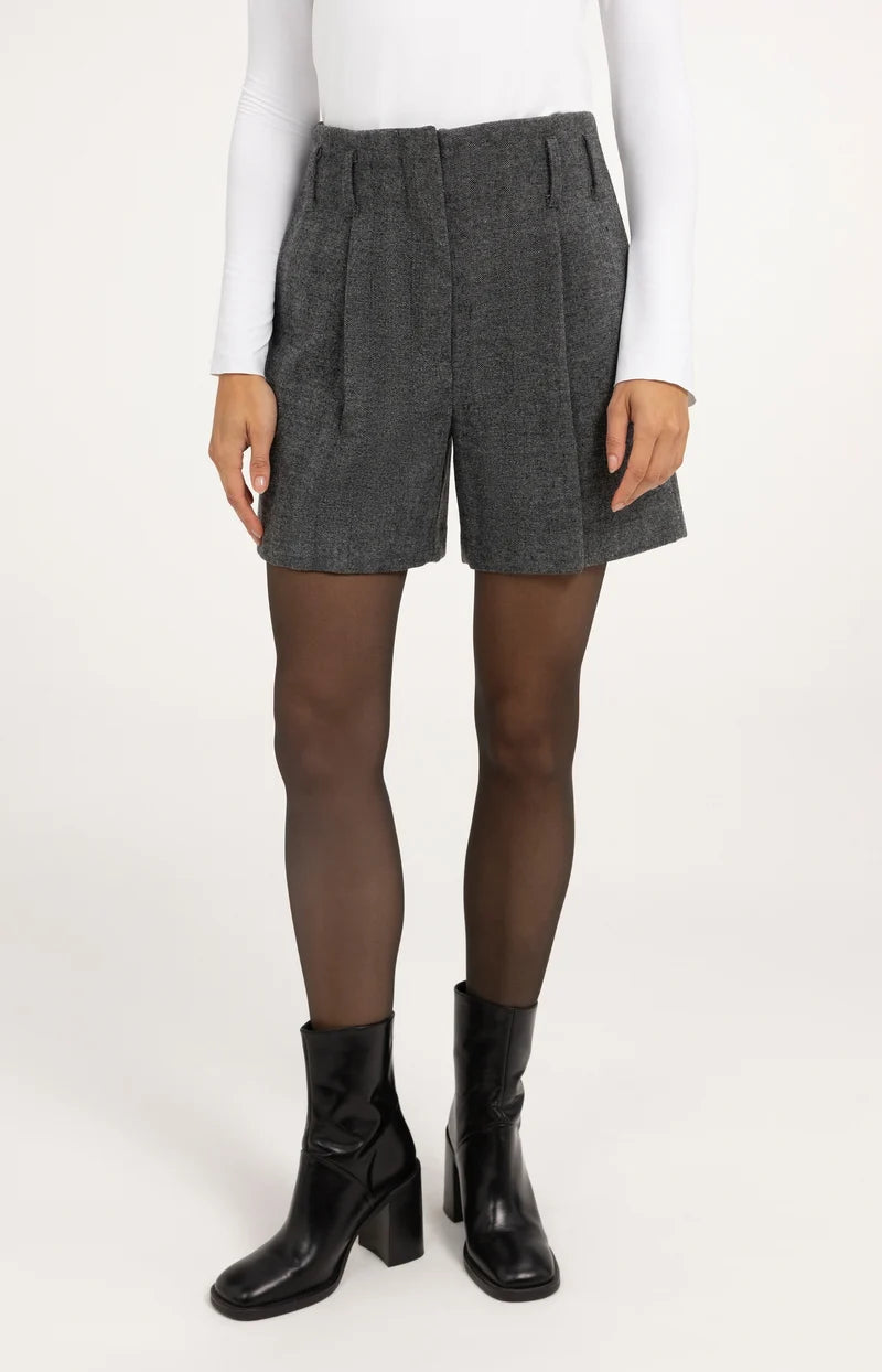 Shorts mit Fischgrätmuster