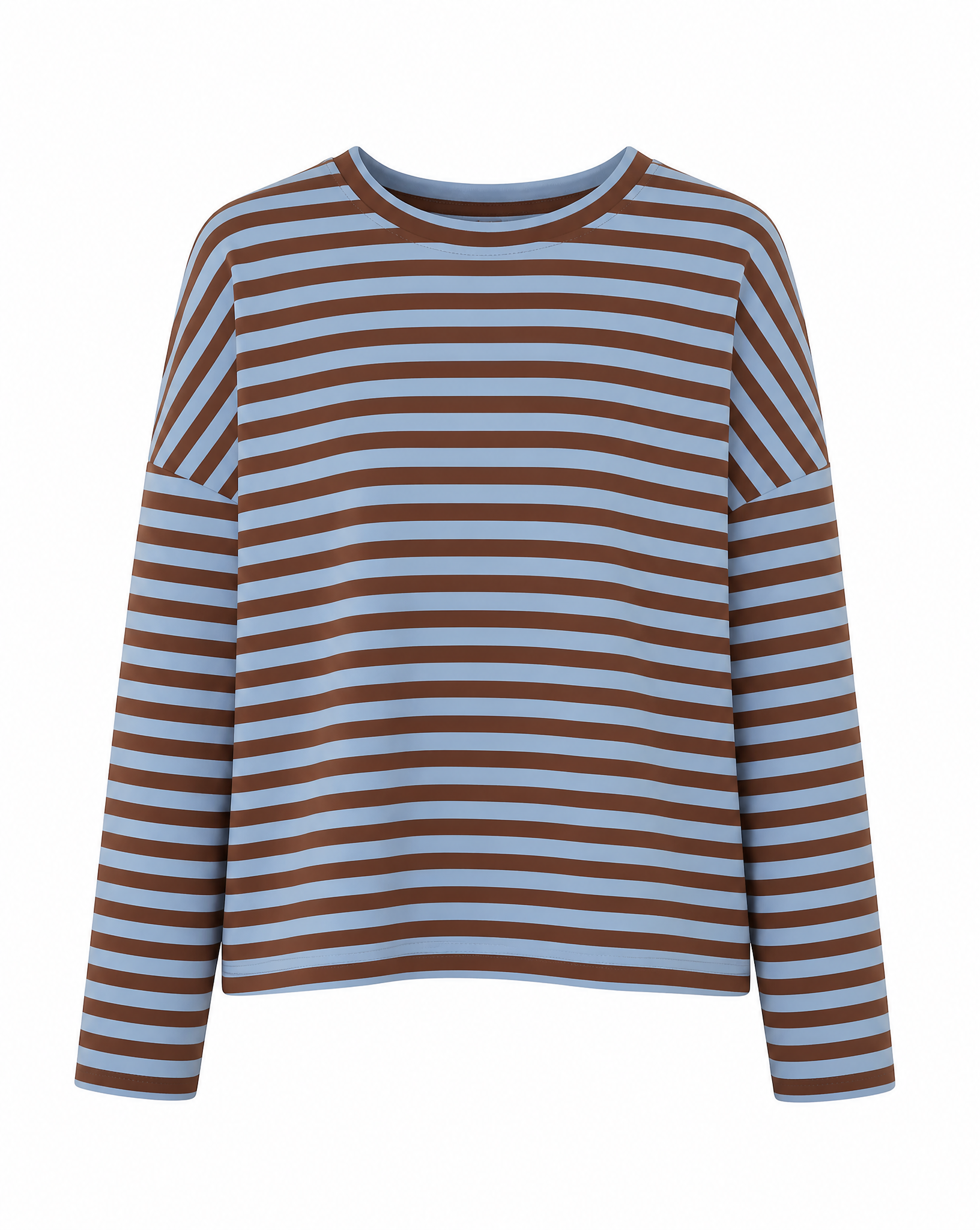 verkürztes Sweatshirt mit Streifen