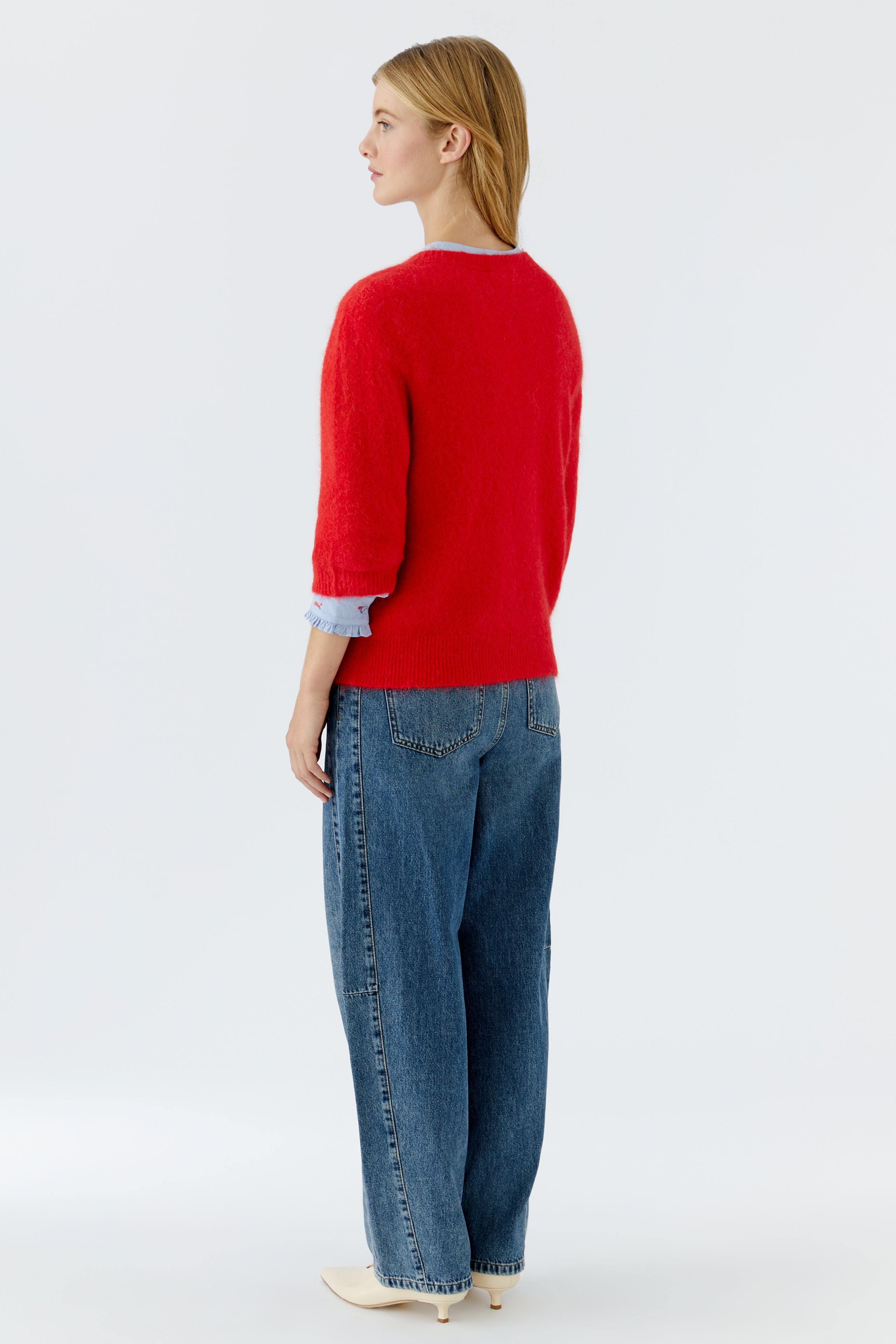 Oui Strickpullover High Risk Red