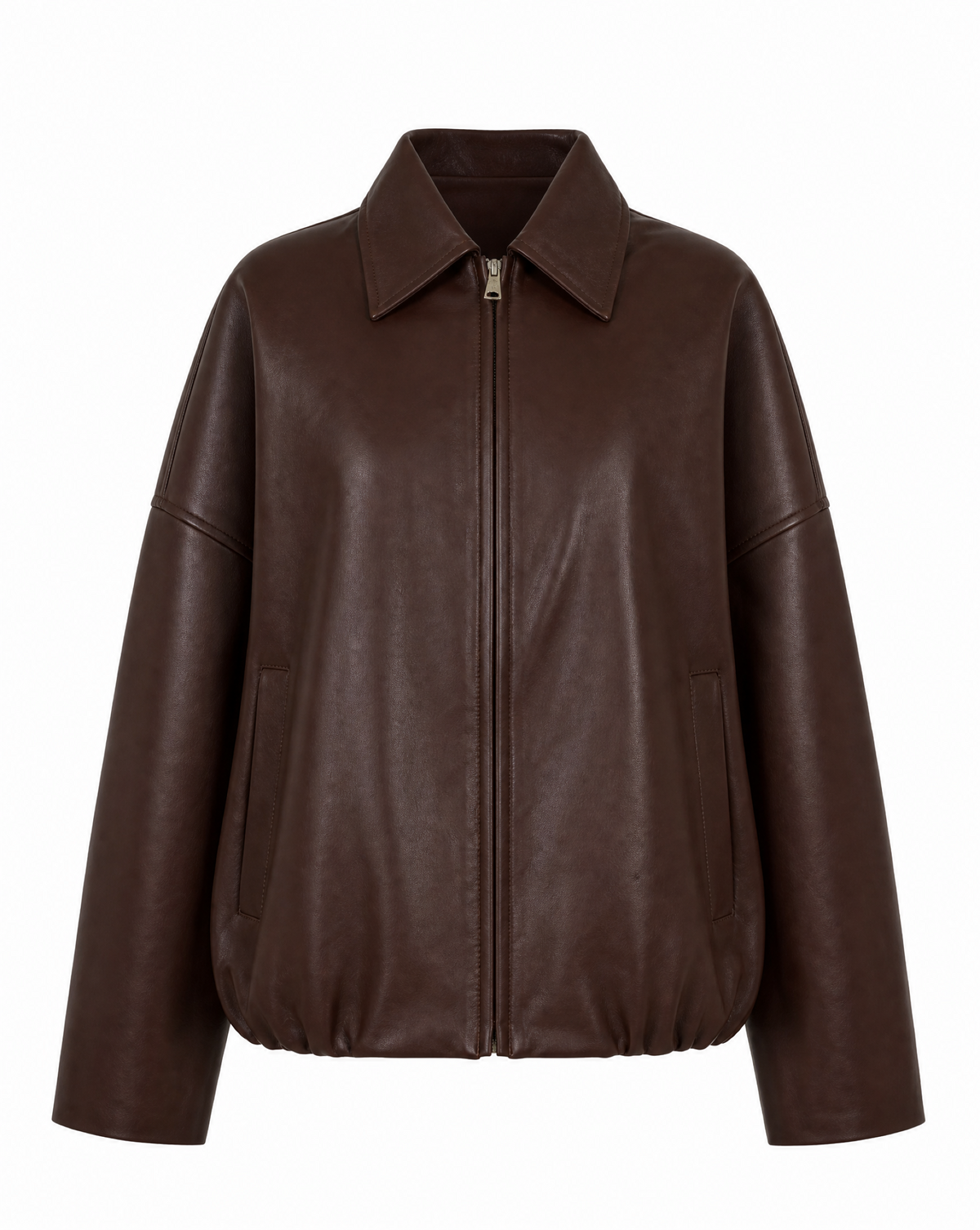 Kunstlederjacke mit Kentkragen