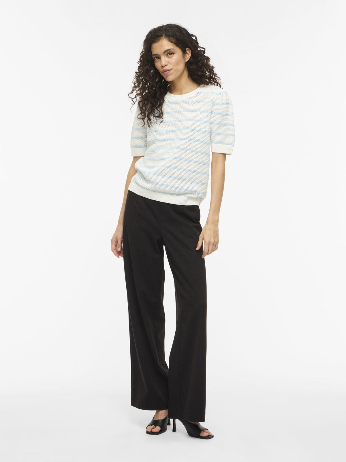VILA T-Shirts White Alyssum/Nantucket Breeze