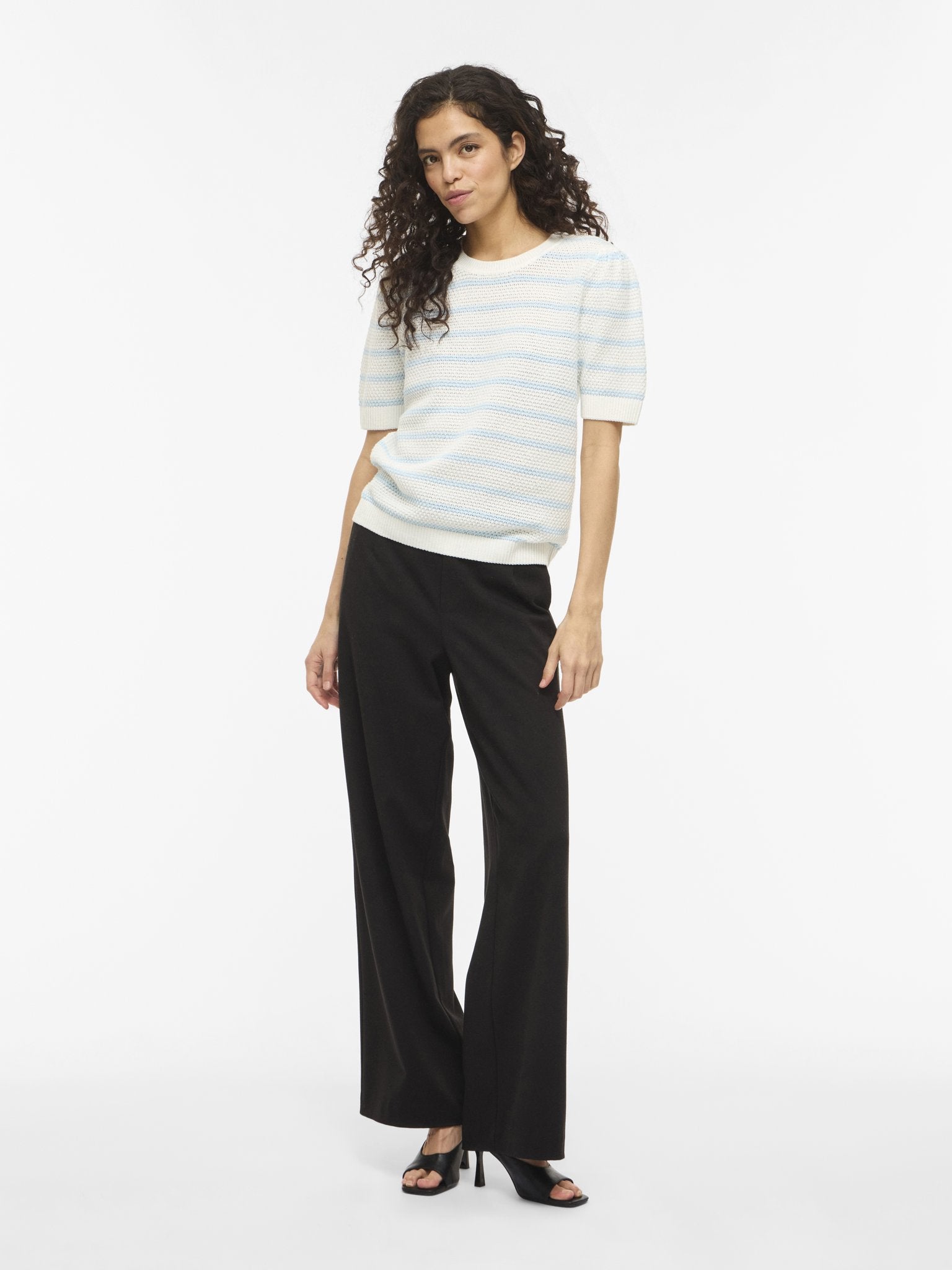 VILA T-Shirts White Alyssum/Nantucket Breeze