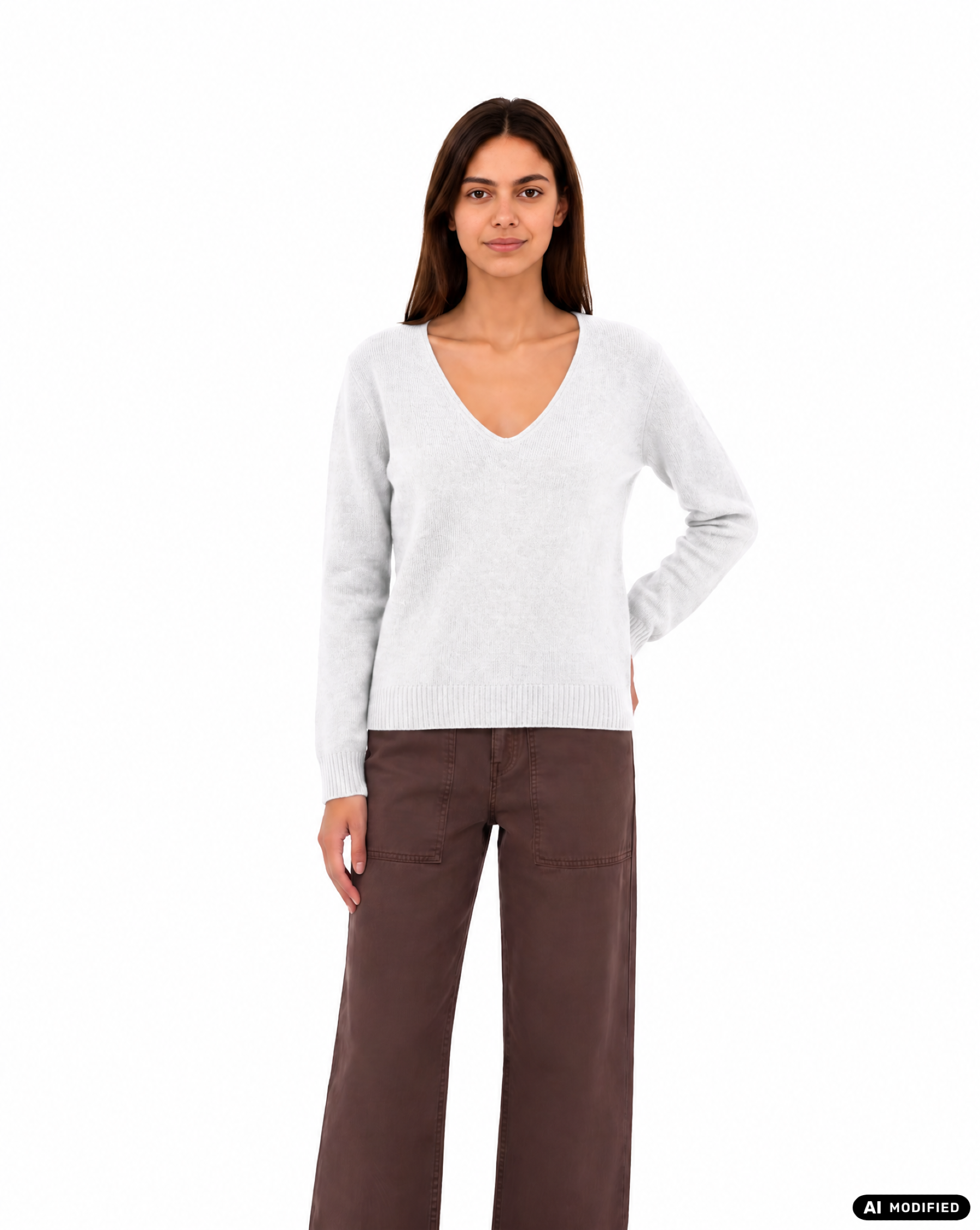 Strickpullover mit V-Ausschnitt