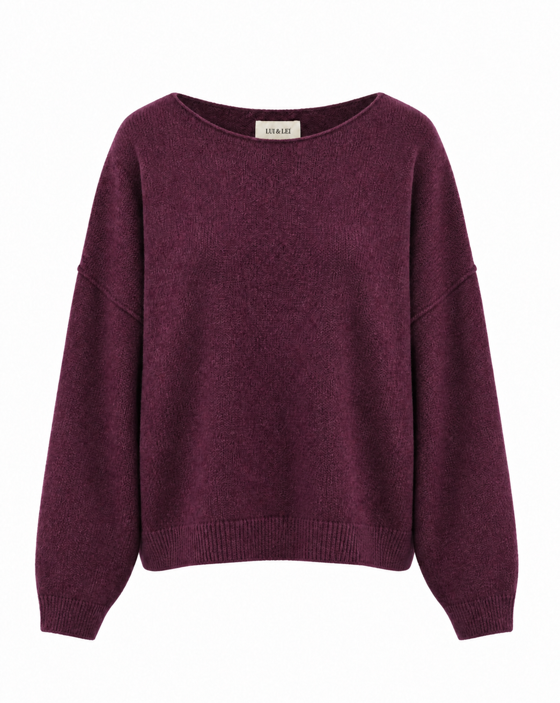 Strickpullover mit Rollkanten