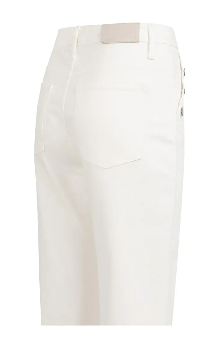 Yaya Wide Leg Off White Denim