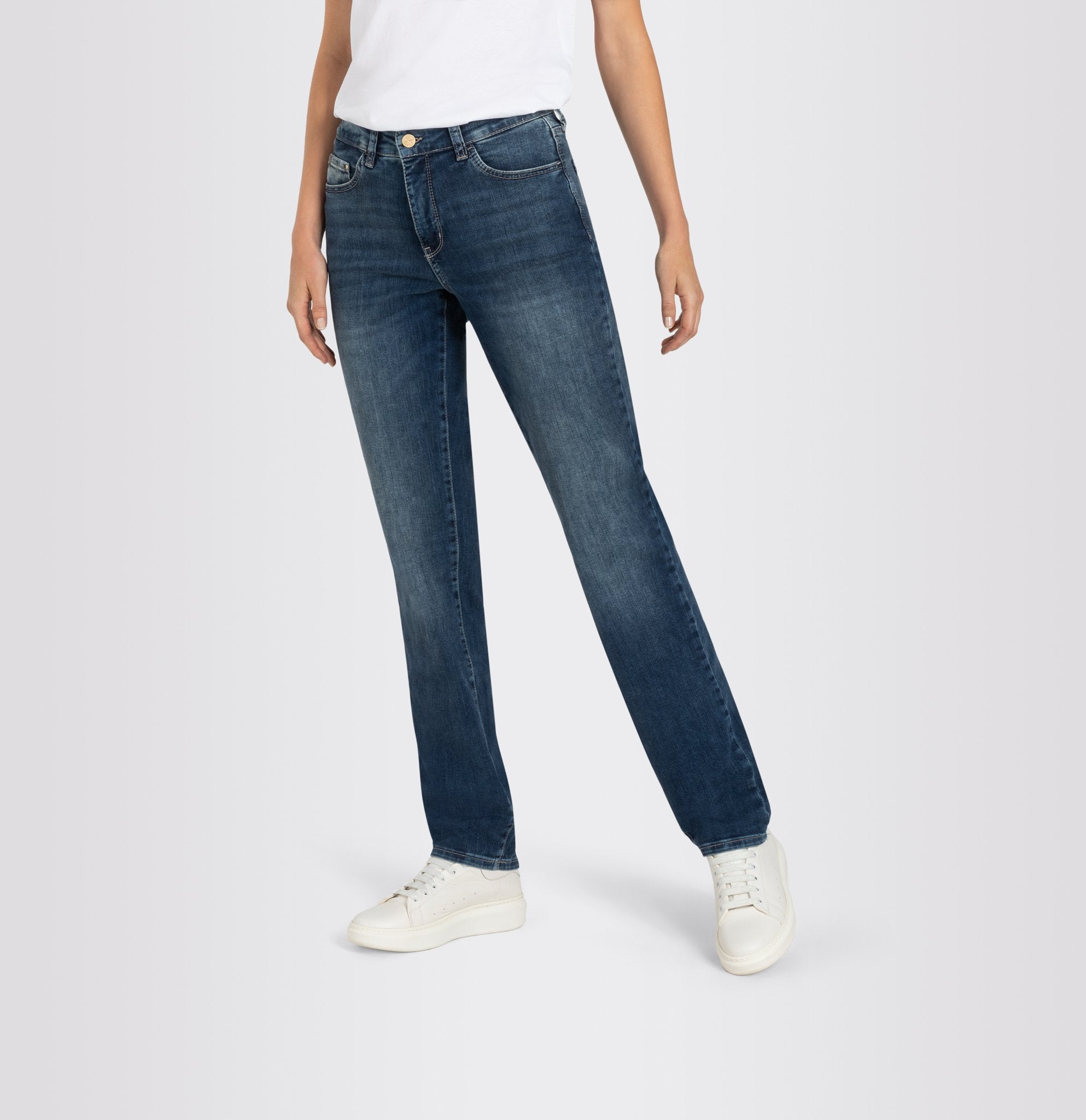 MAC Skinny Fit Medium Blue Basic Wash