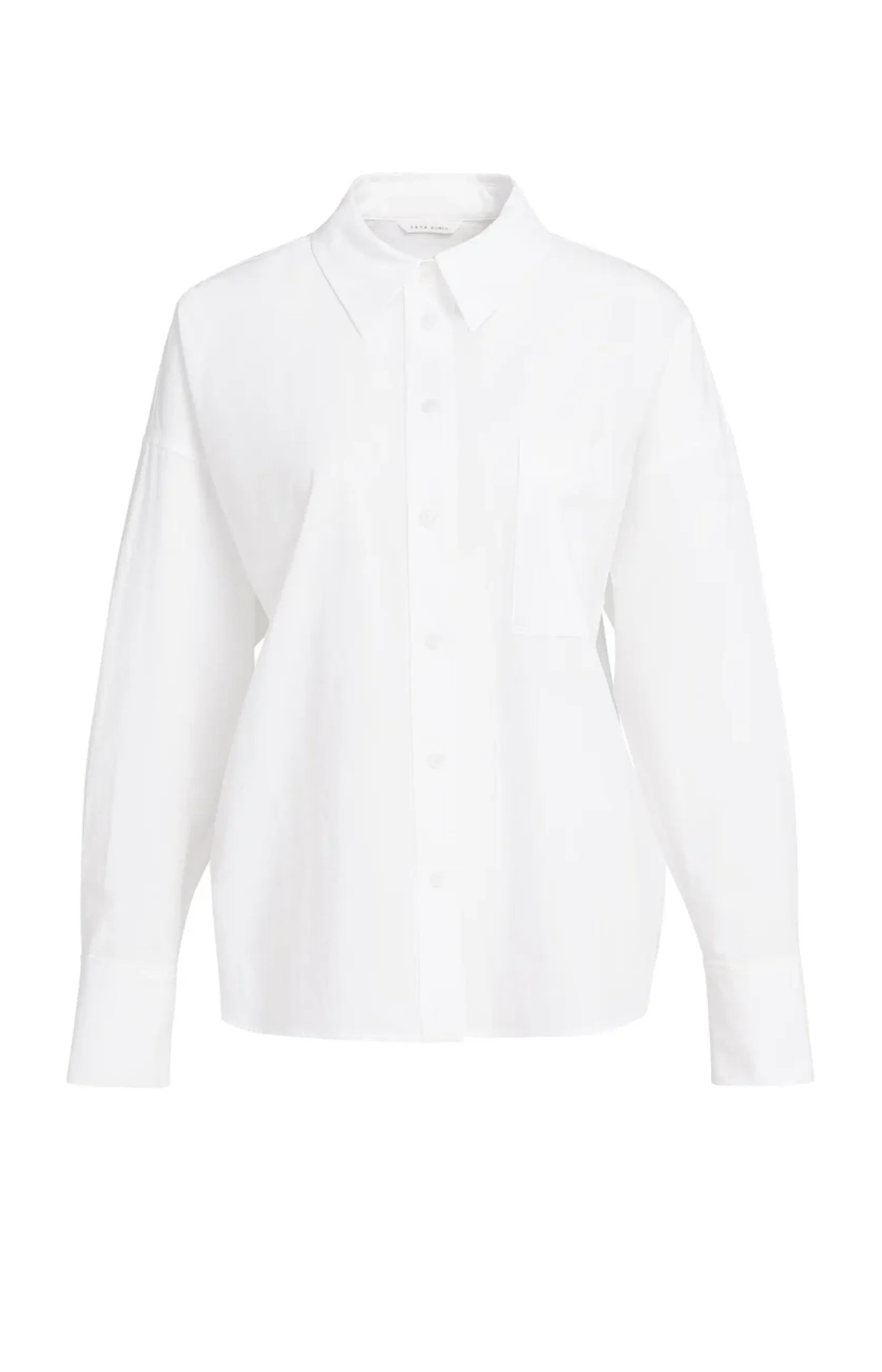 Baumwollbluse im Oversize-Schnitt mit Brusttasche