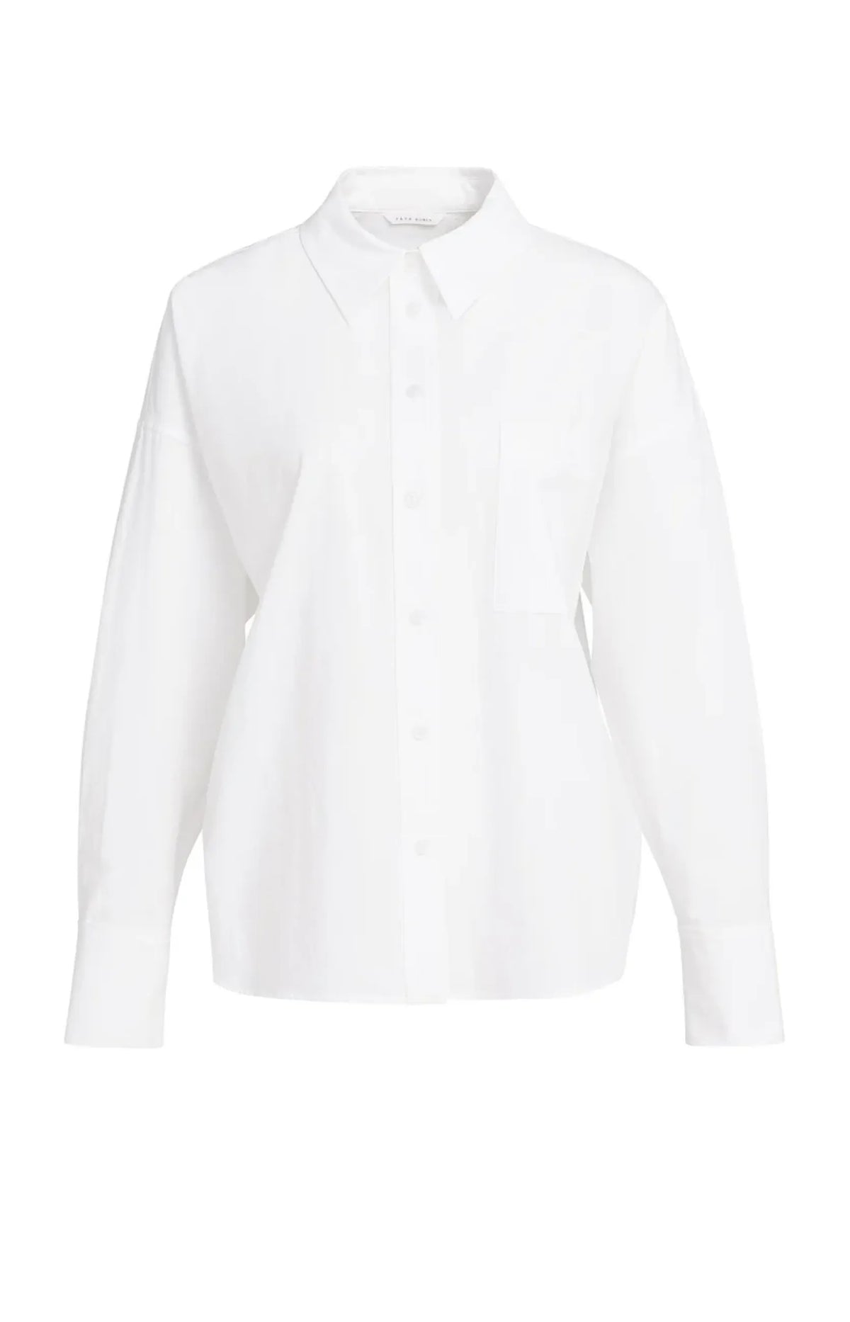 Baumwollbluse im Oversize-Schnitt mit Brusttasche