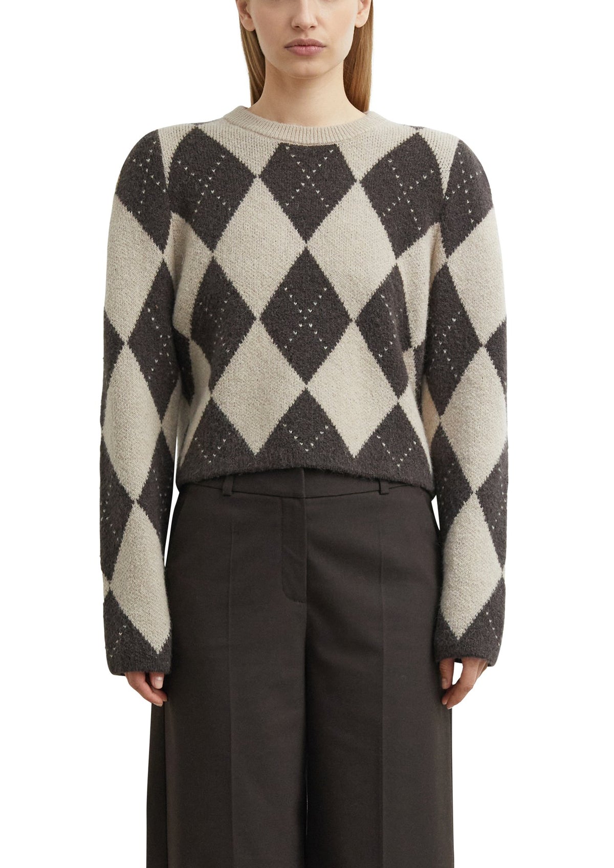 Strickpullover mit Rauten-Muster