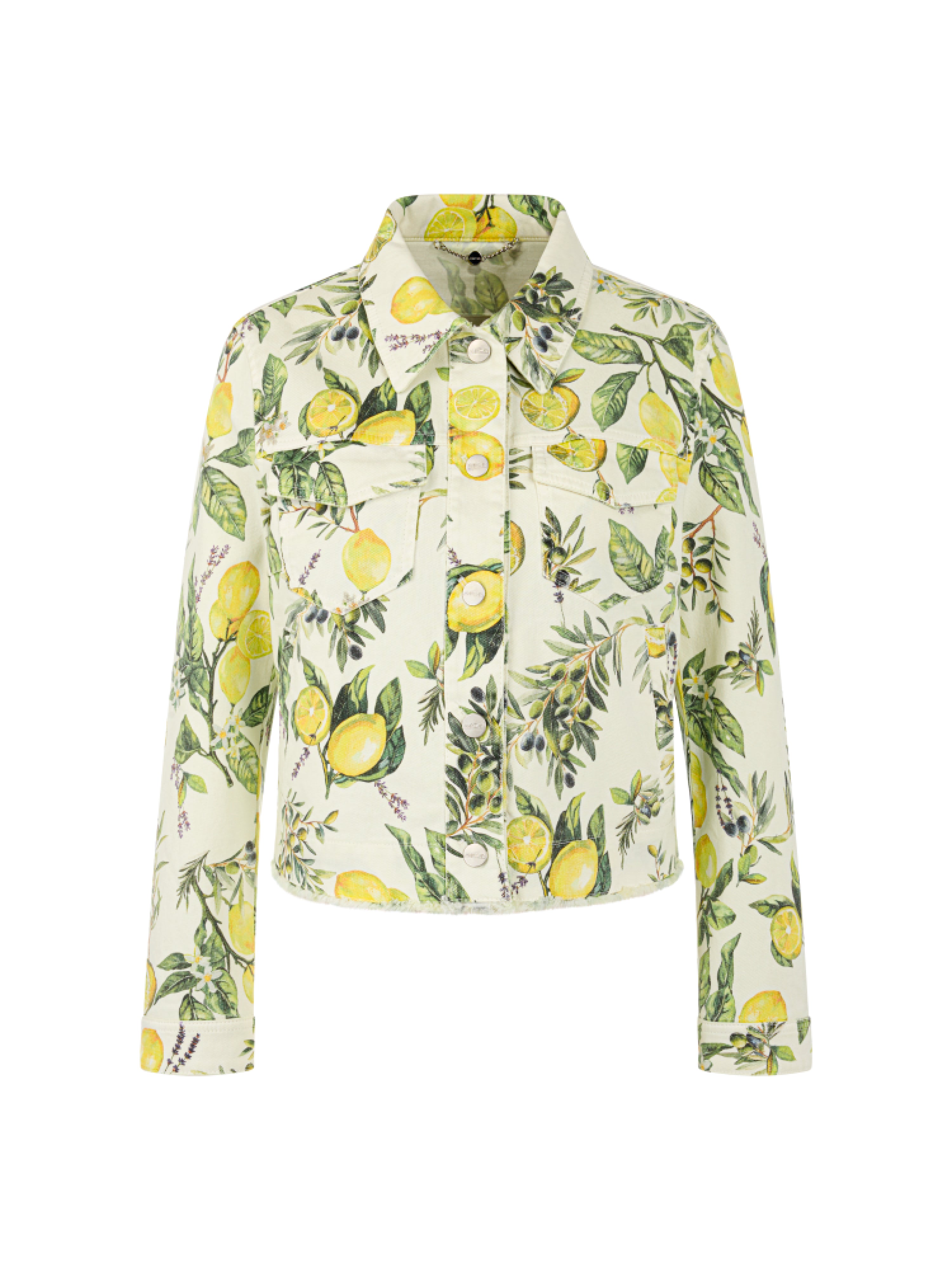 Jeansjacke mit Zitronenprint