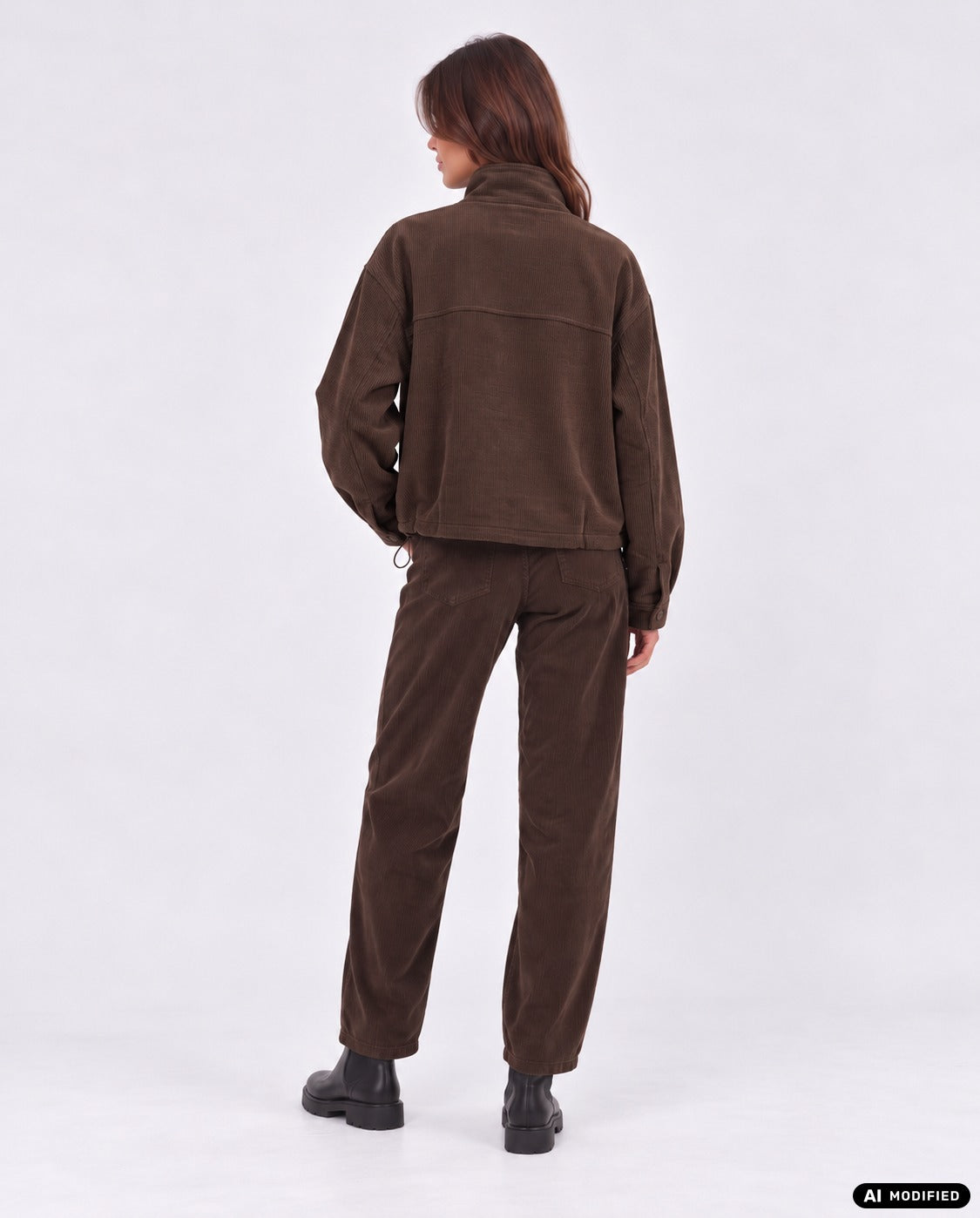 Cordjacke mit Stehkragen