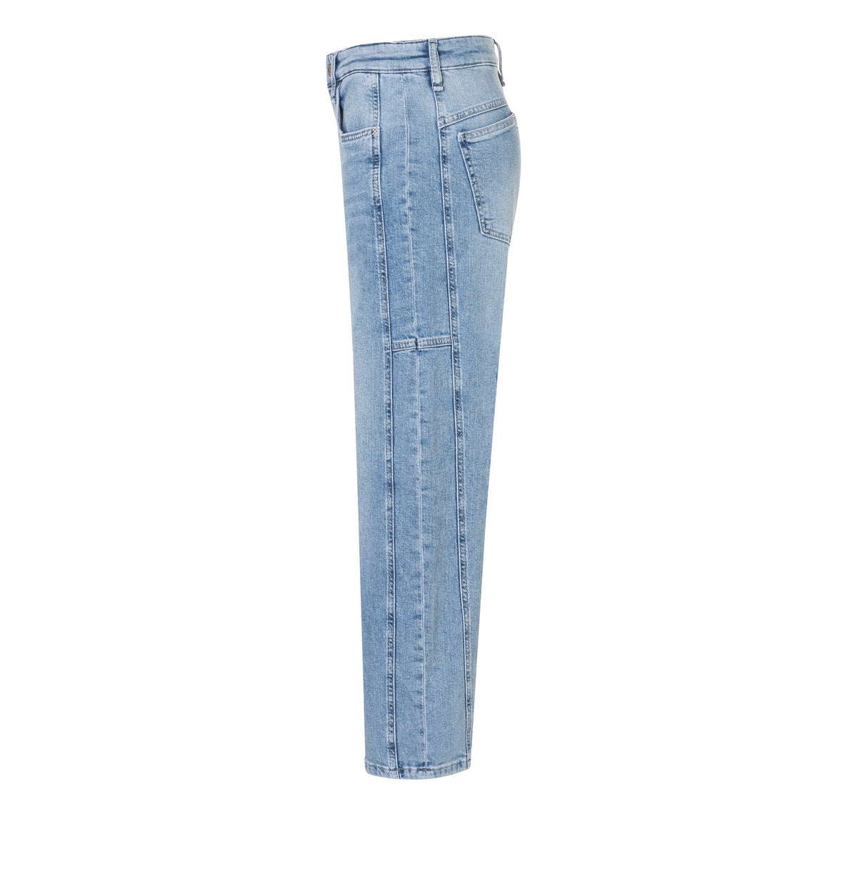 MAC Wide Leg Light Blue Random Washed