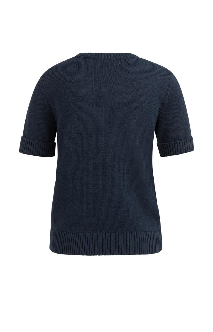 Yaya Strickpullover Navy Blazer Blue