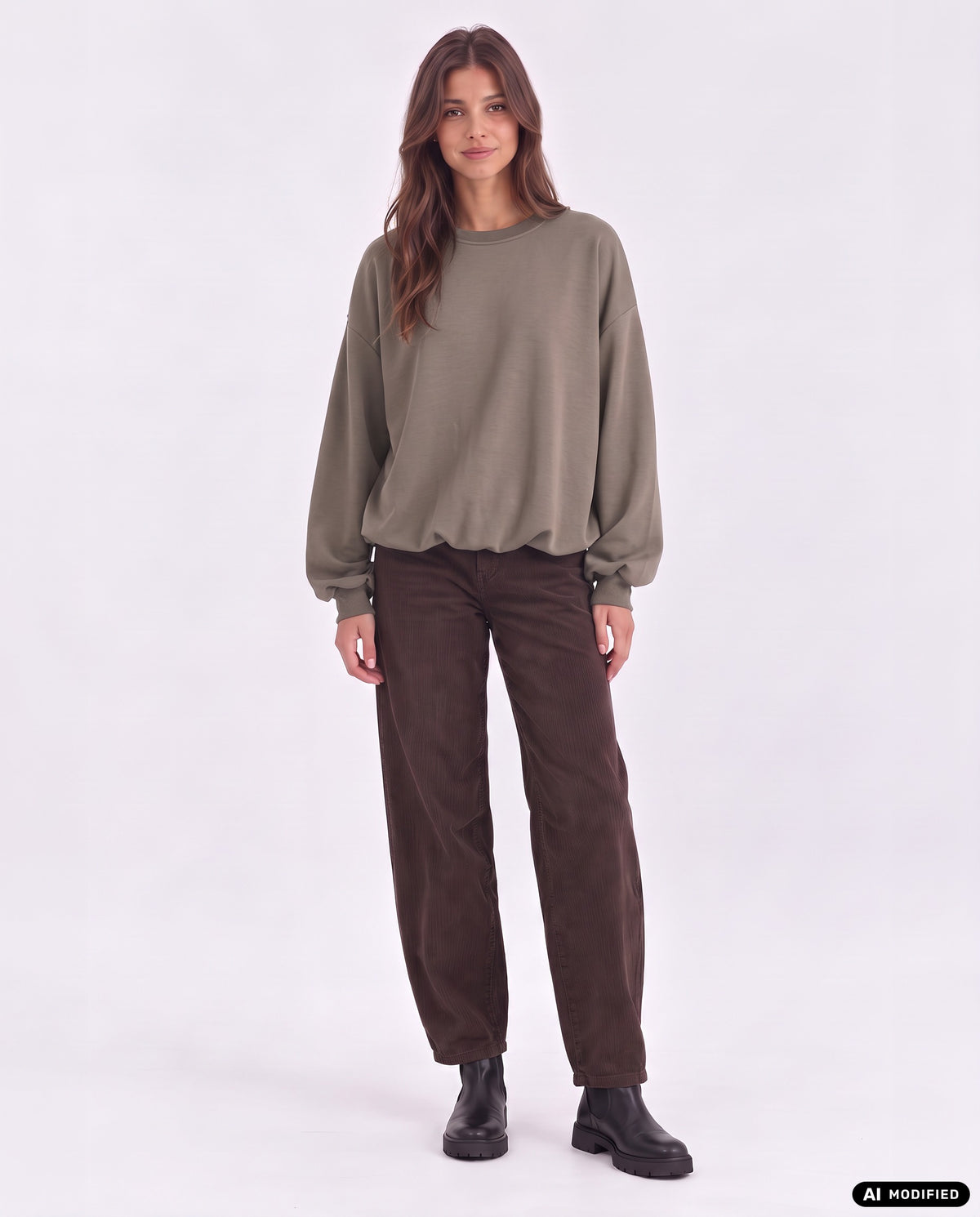 Sweatshirt mit Ballon-Saum
