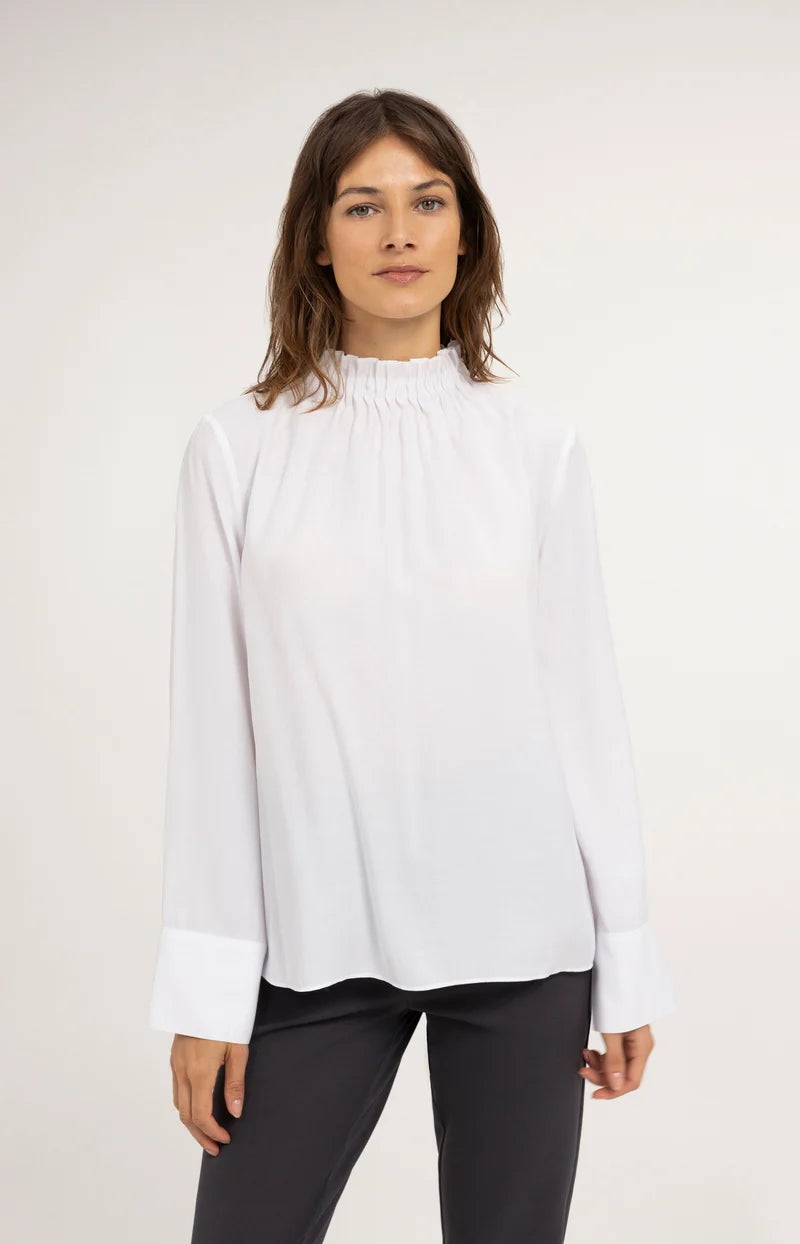 Bluse mit Plisseefalten